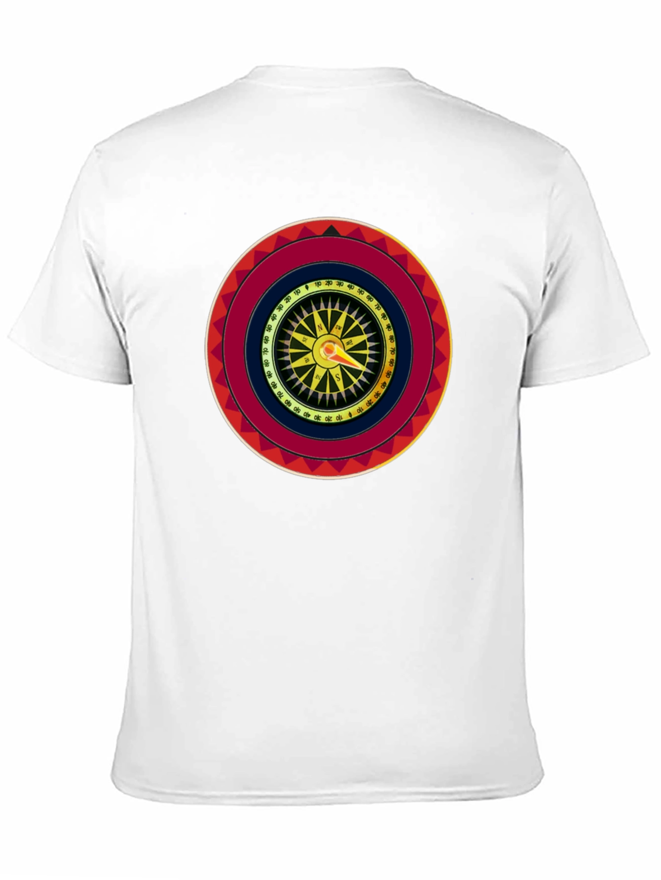 Black Compass Graphic Print Crew Neck T-Shirt view 11