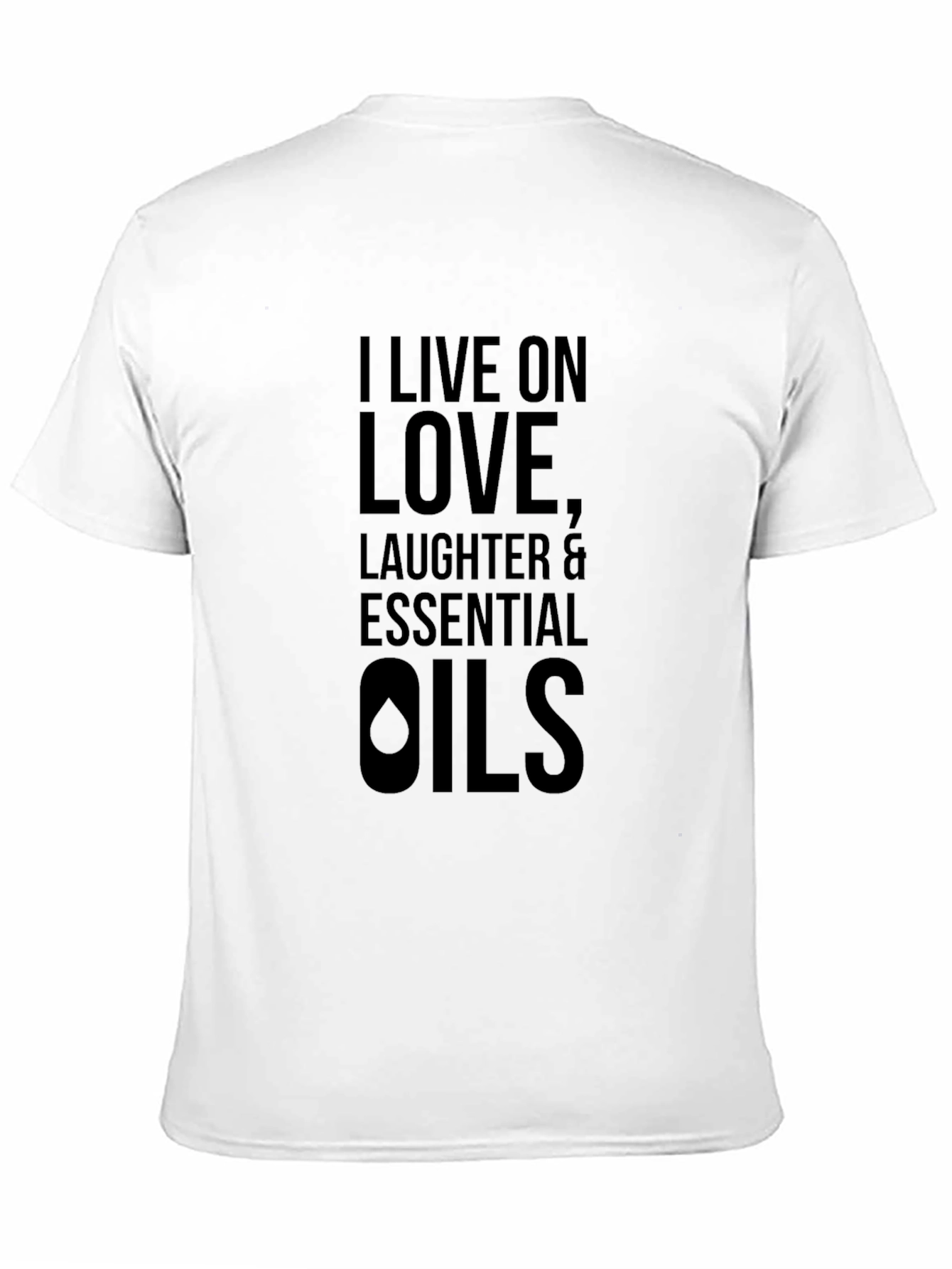 Black Live on Love Essential Oils Graphic Tee - Black view 11