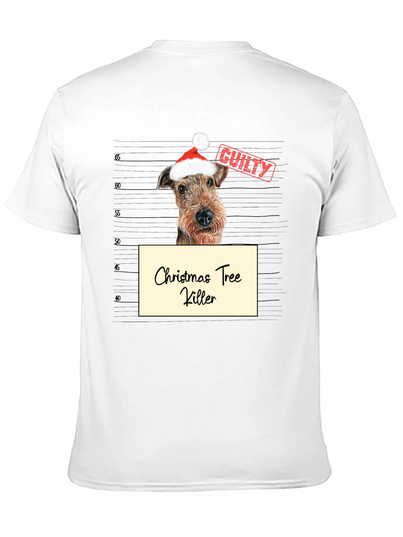 Christmas Tree Killer Dog Mugshot Graphic Tee - 11