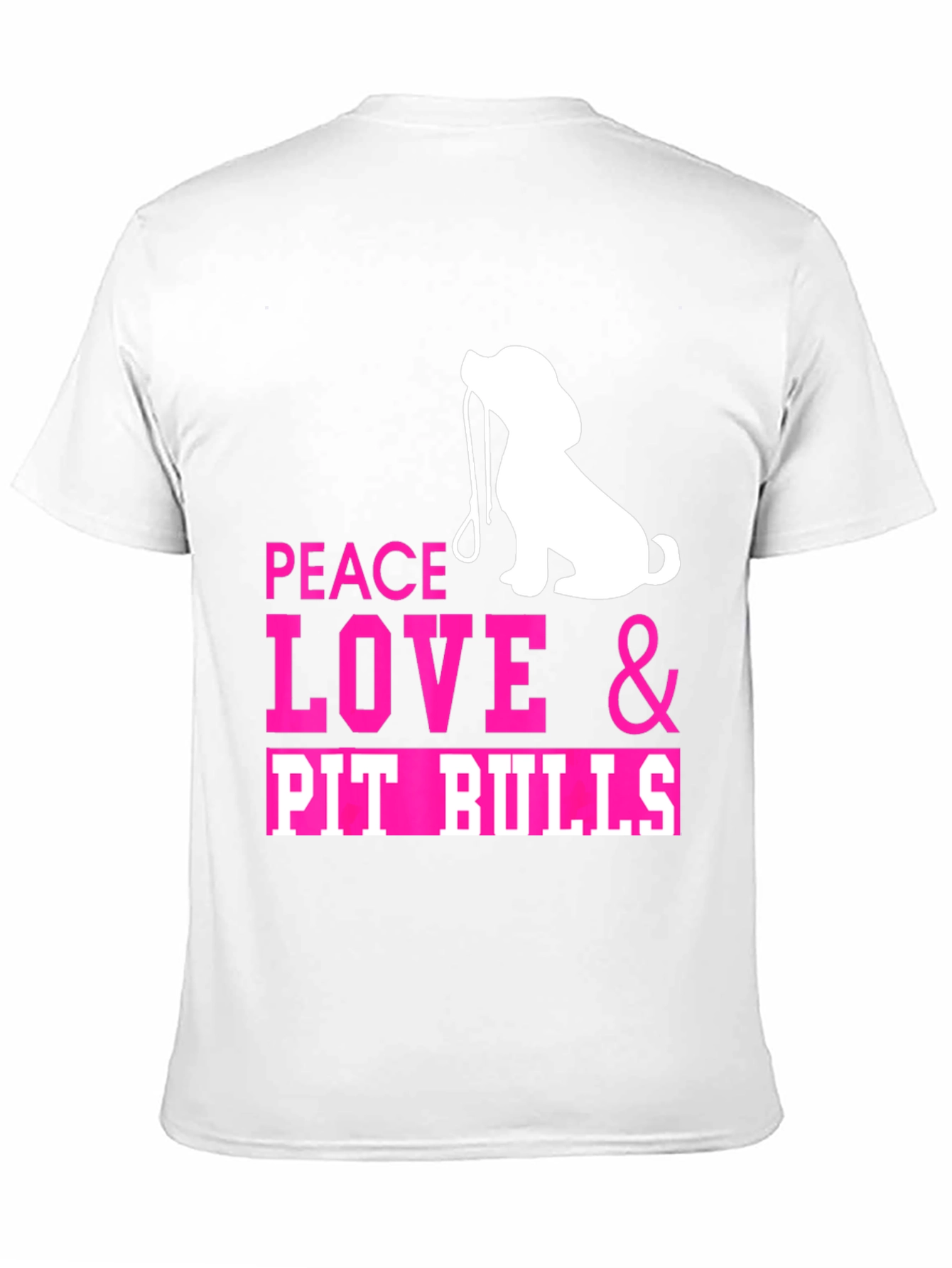 Black Peace Love & Pit Bulls T-Shirt view 11