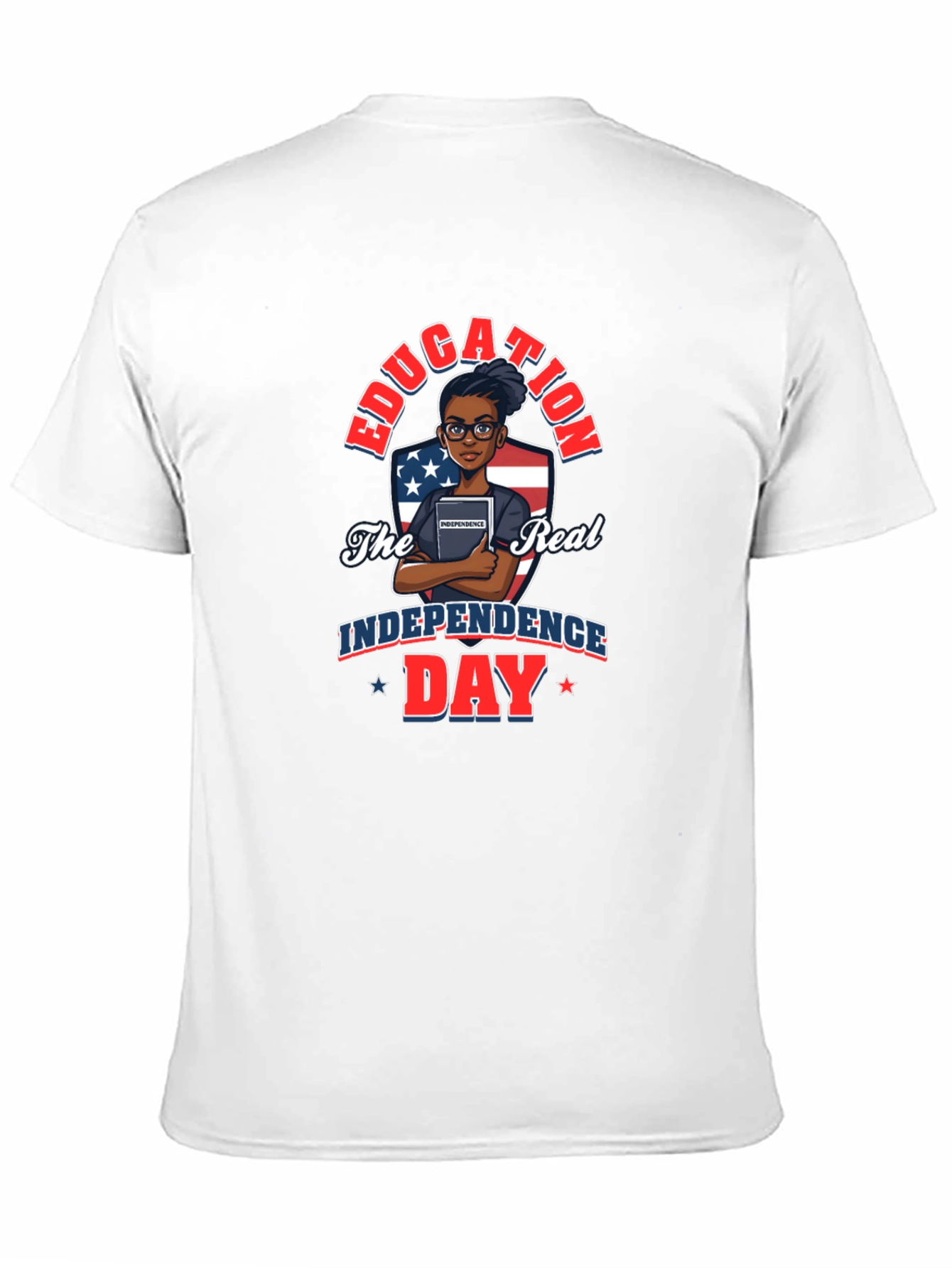 Black Education Independence Day Graphic Tee view 11