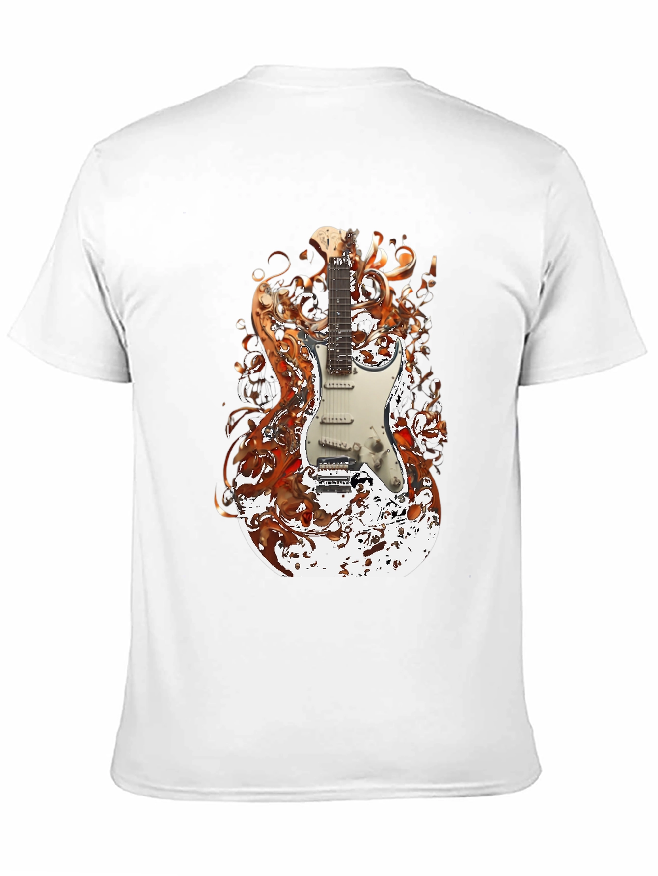 Black Electric Guitar Graphic Tee - Rocker Style view 11