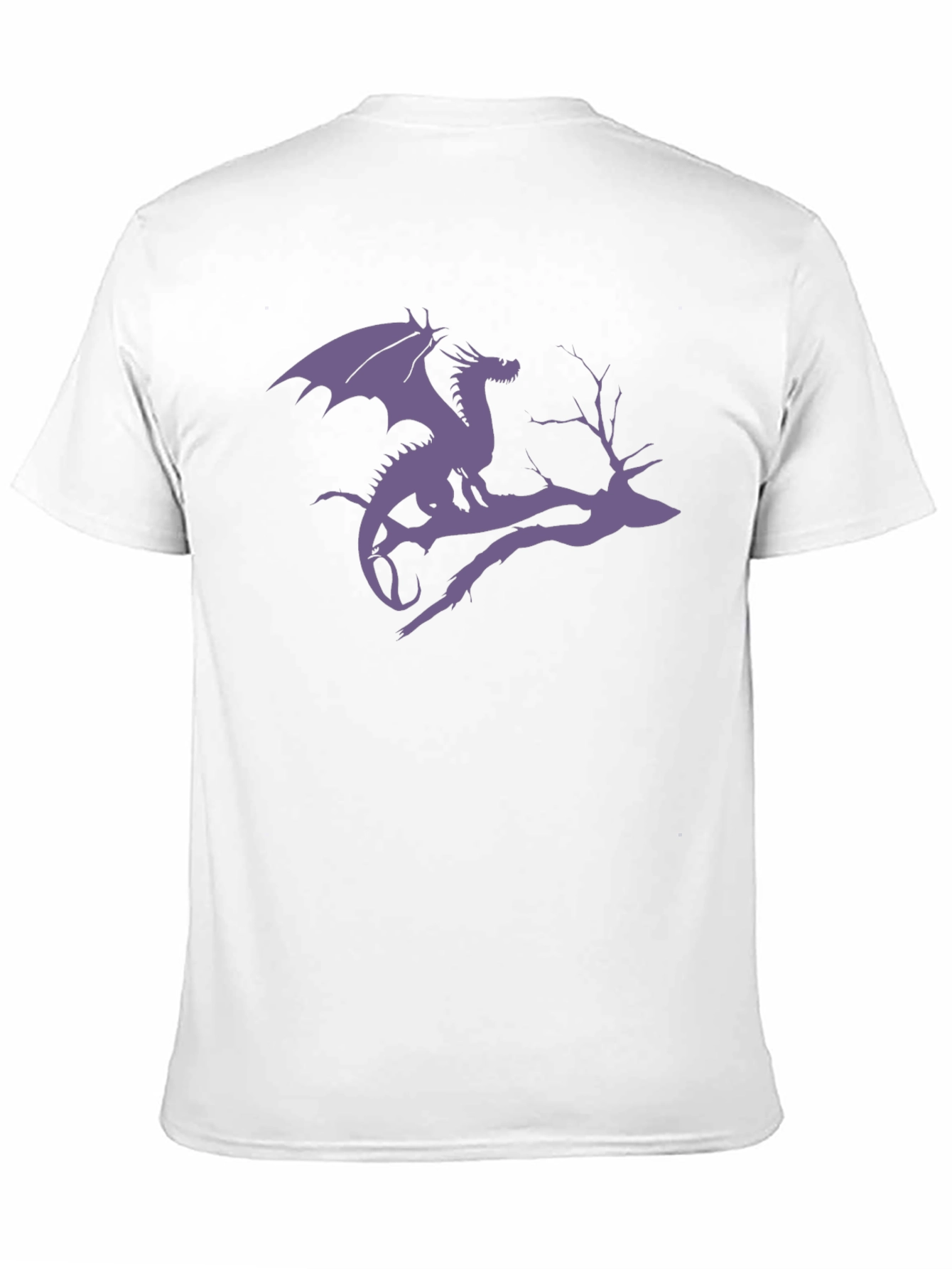 Black Dragon Silhouette Tee - Fantasy Black T-Shirt view 11
