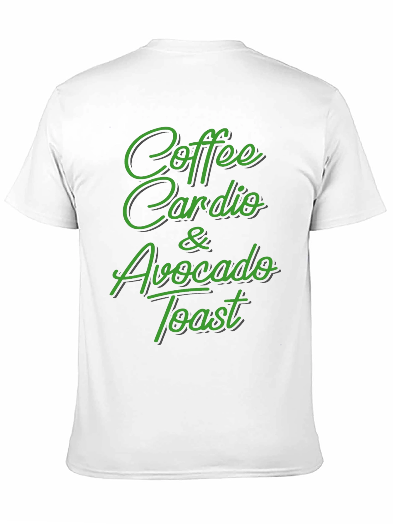 Black Coffee Cardio Avocado Toast Black T-Shirt view 11