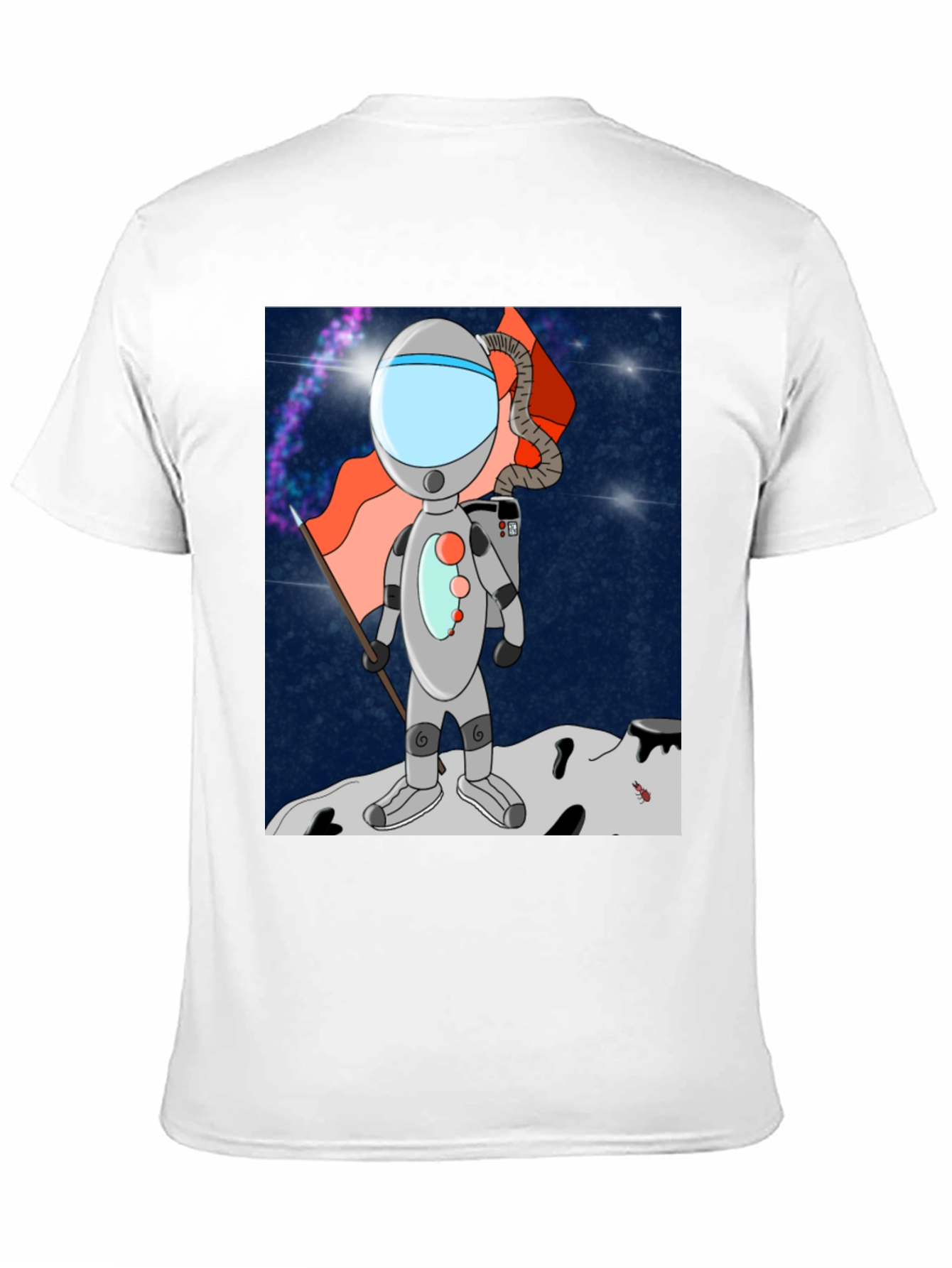 Black Astronaut Cartoon Graphic Tee view 11