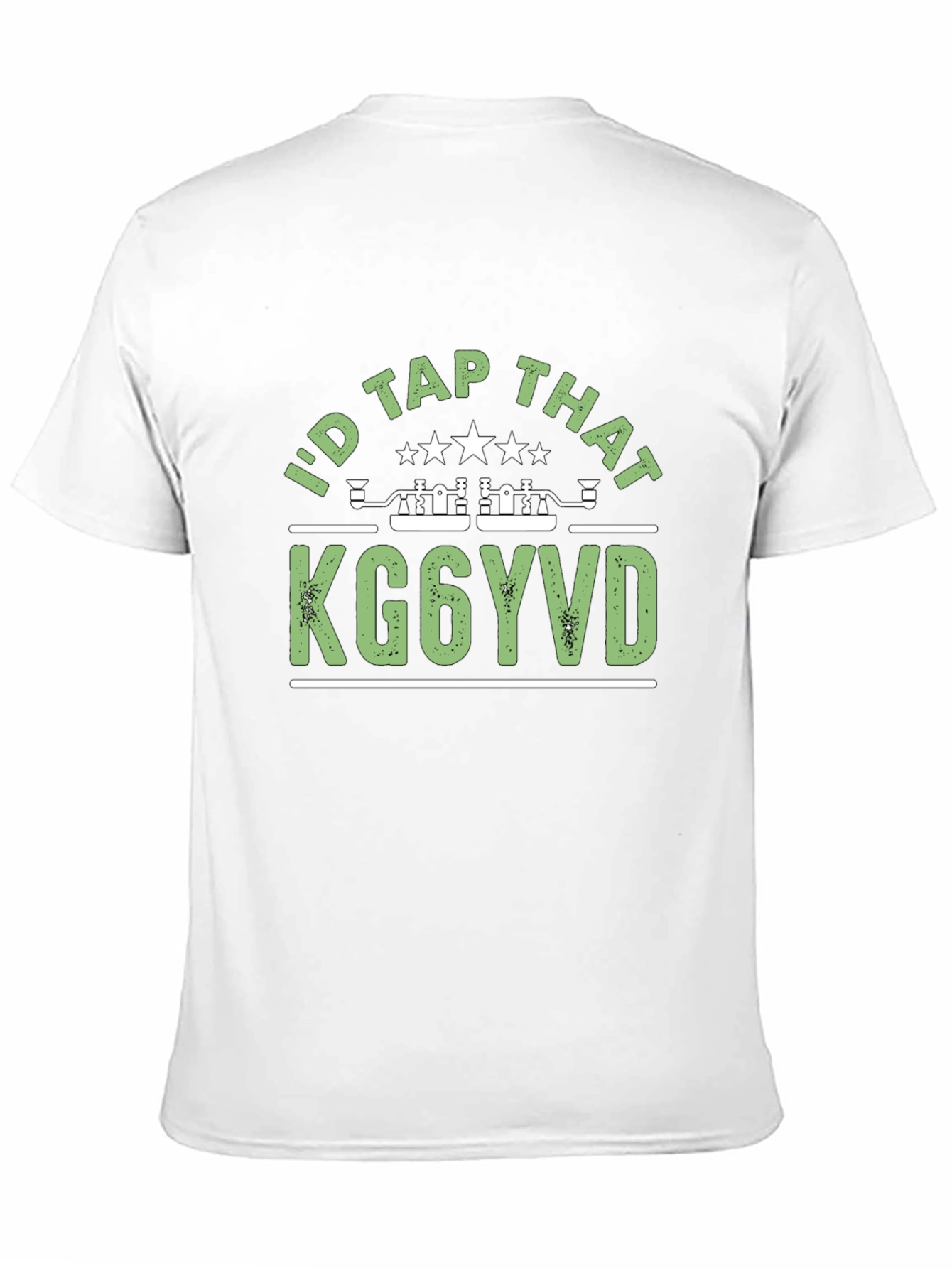 Black I'd Tap That KG6YVD T-Shirt - Amateur Radio view 11