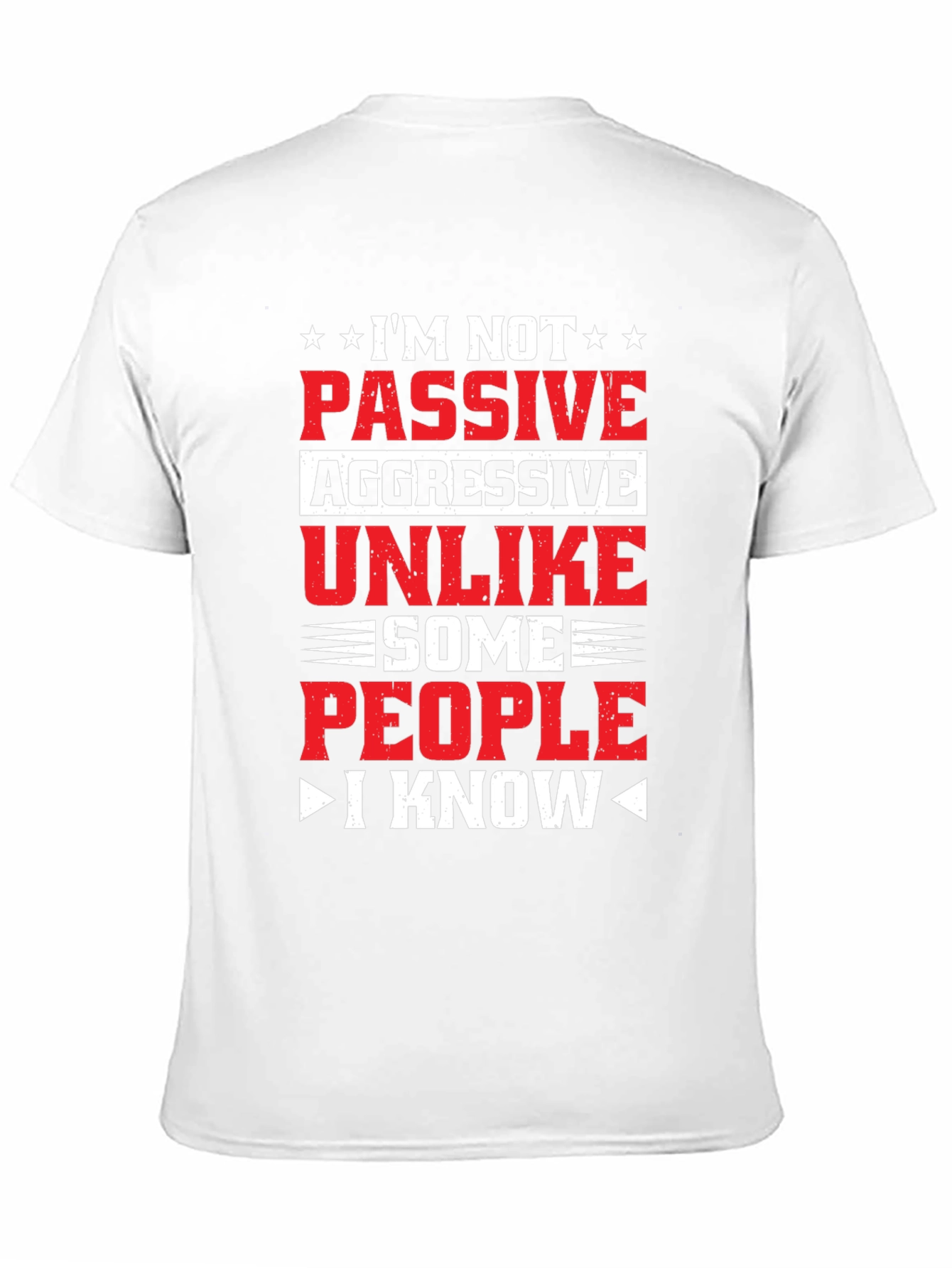 Black Passive Aggressive Funny Graphic T-Shirt view 11