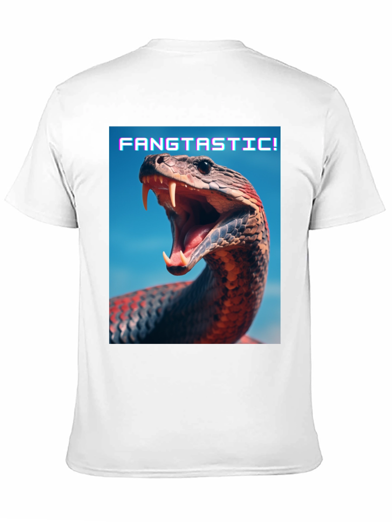 Black Fangtastic Snake Graphic Tee - Unique Animal Print Shirt view 11