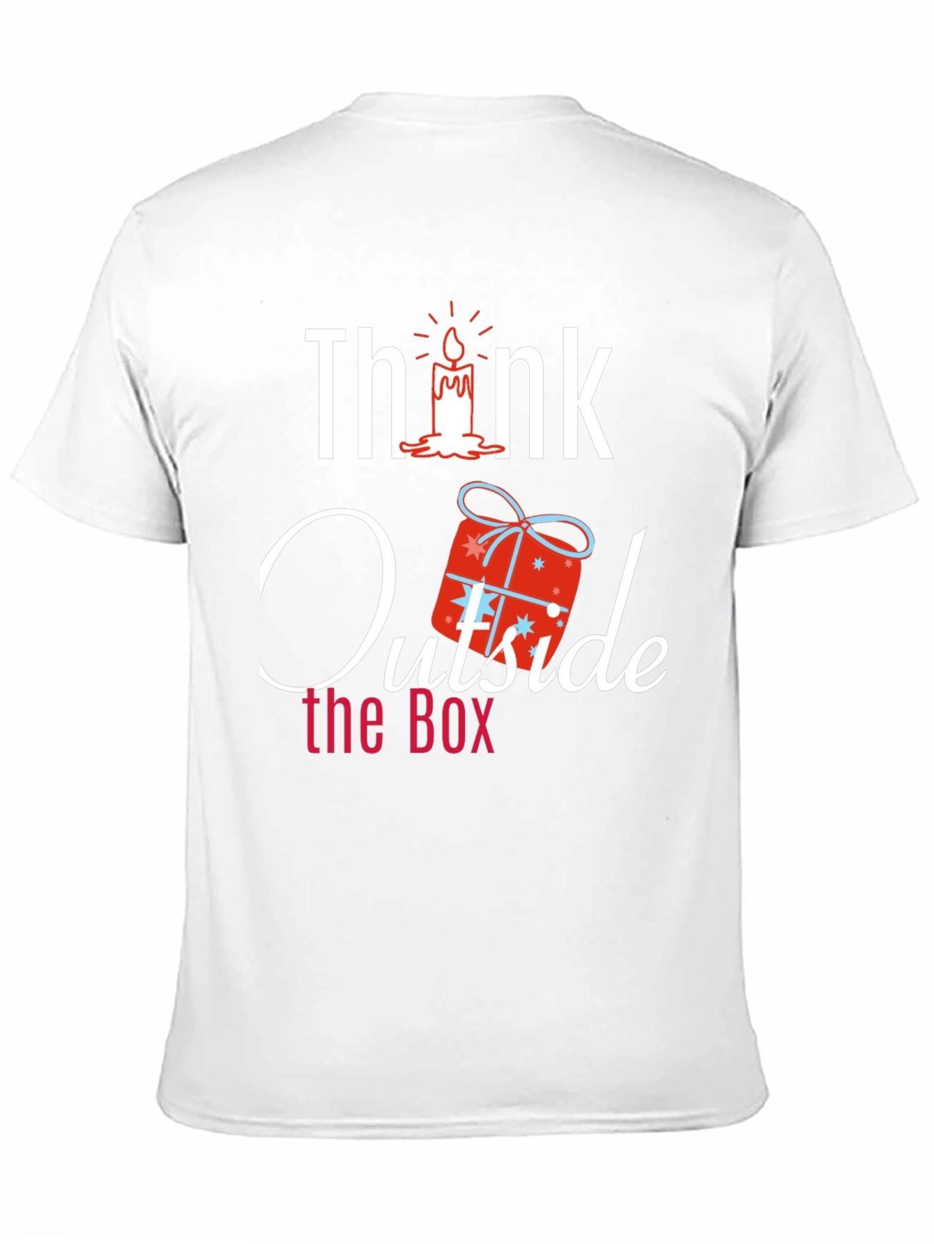 Black Think Outside the Box Novelty Graphic T-Shirt view 11
