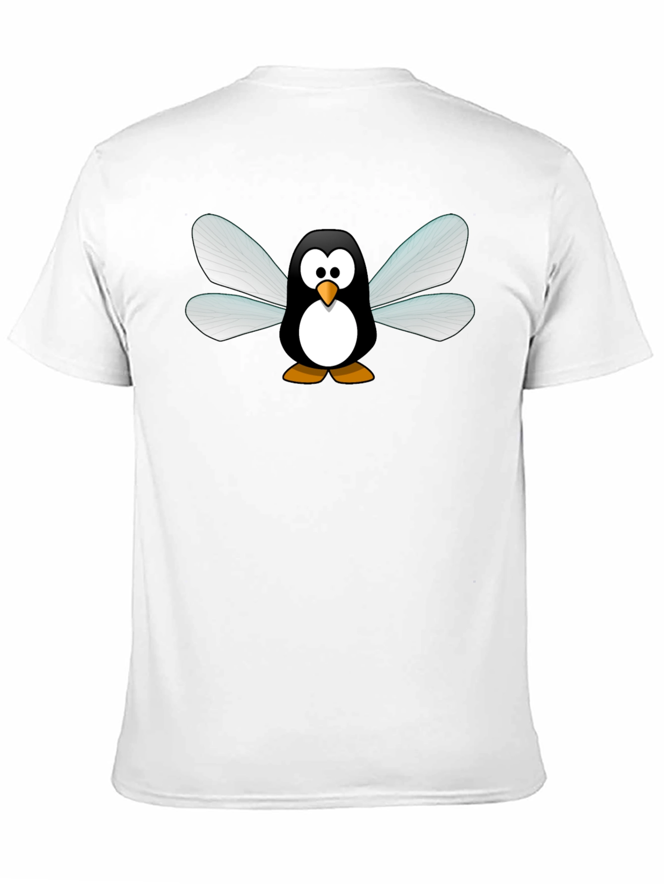 Black Penguin Fly T-Shirt - Soft Cotton Graphic Tee view 11