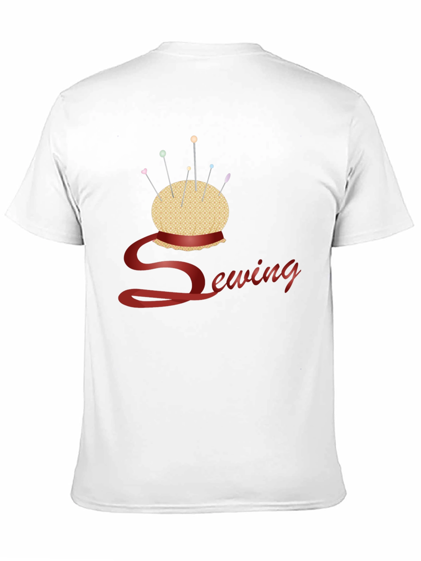 Black Sewing Themed Black T-Shirt view 11