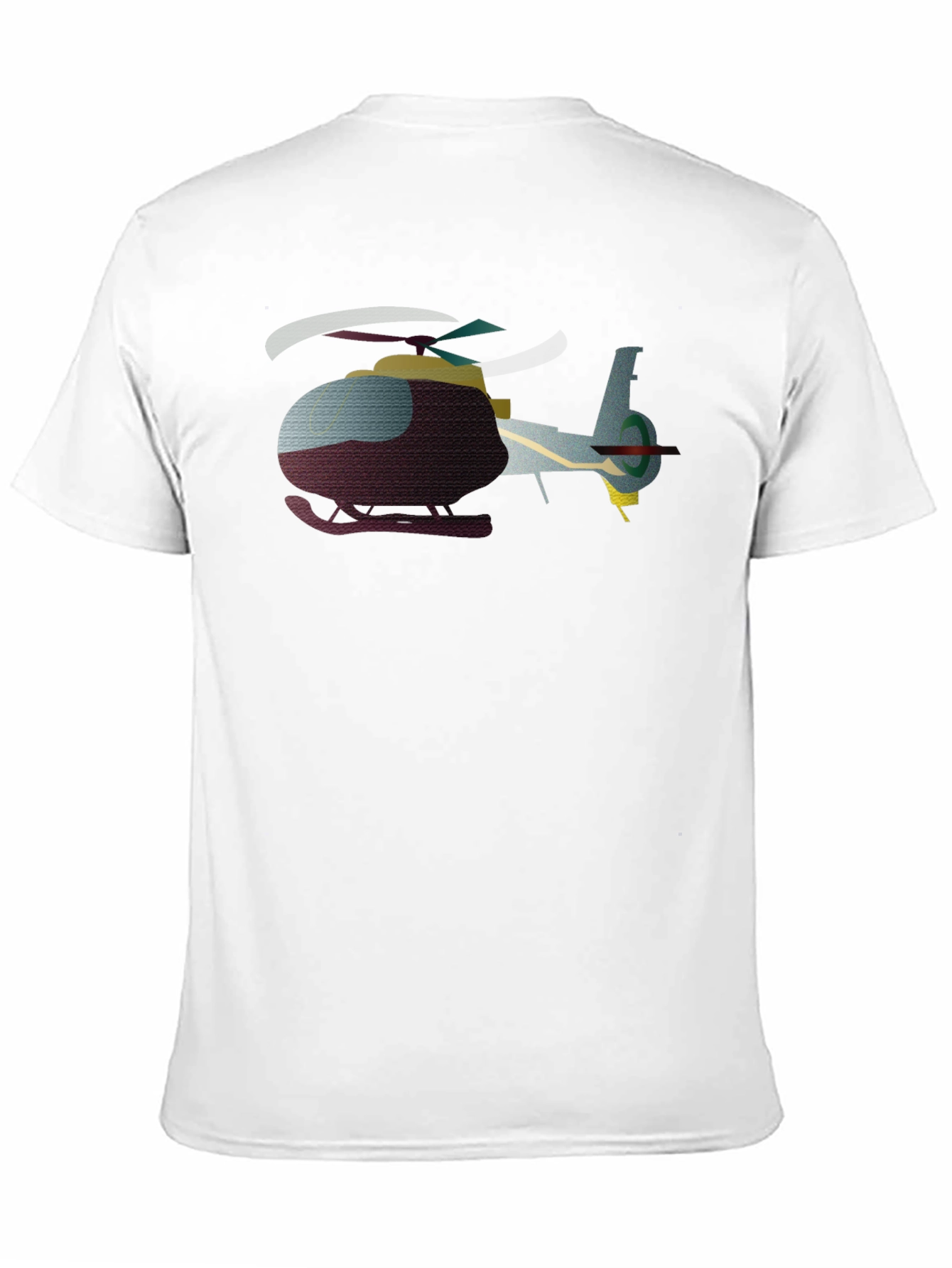 Black Helicopter Graphic T-Shirt - Black Crew Neck view 11