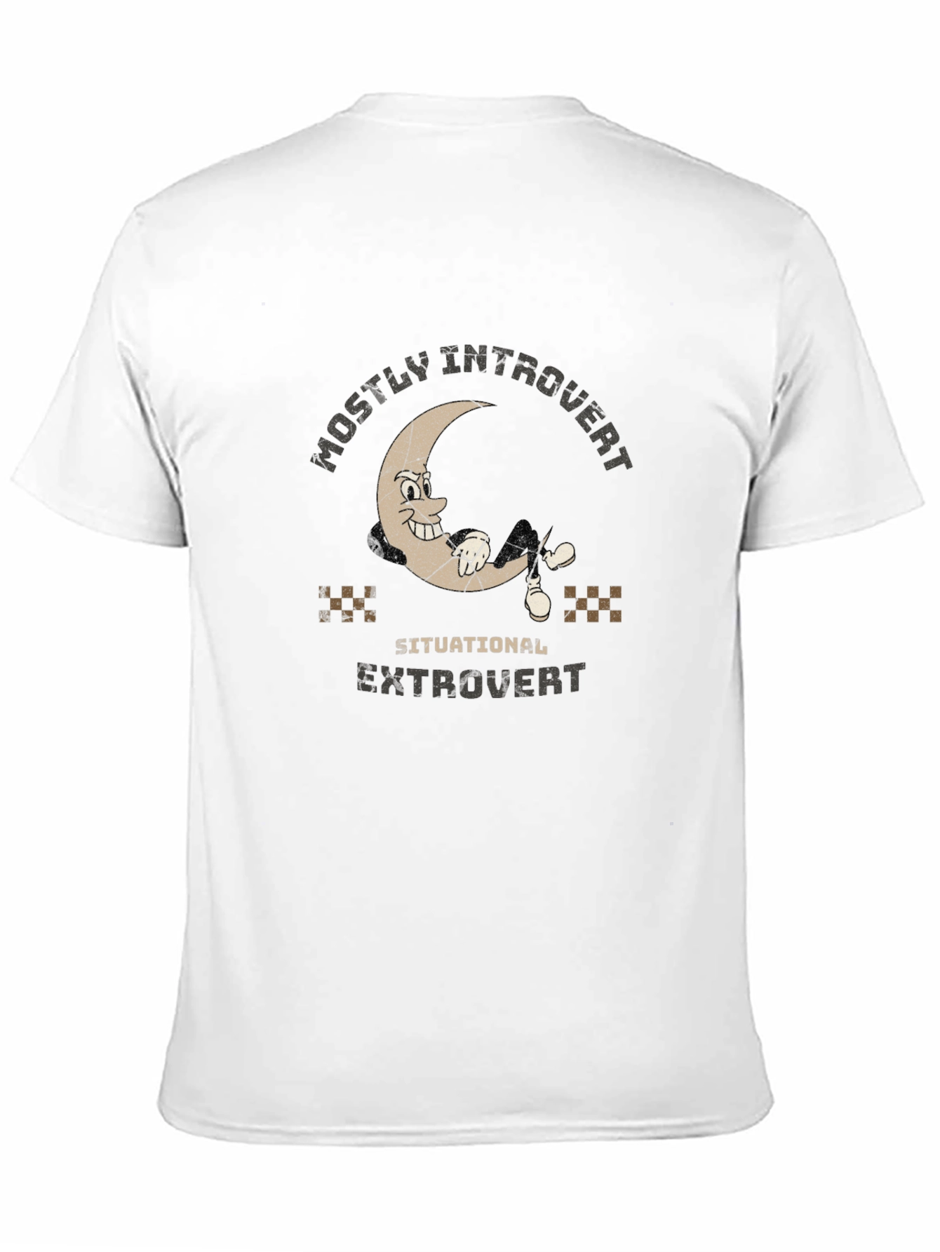 Black Mostly Introvert T-Shirt - Situational Extrovert view 11