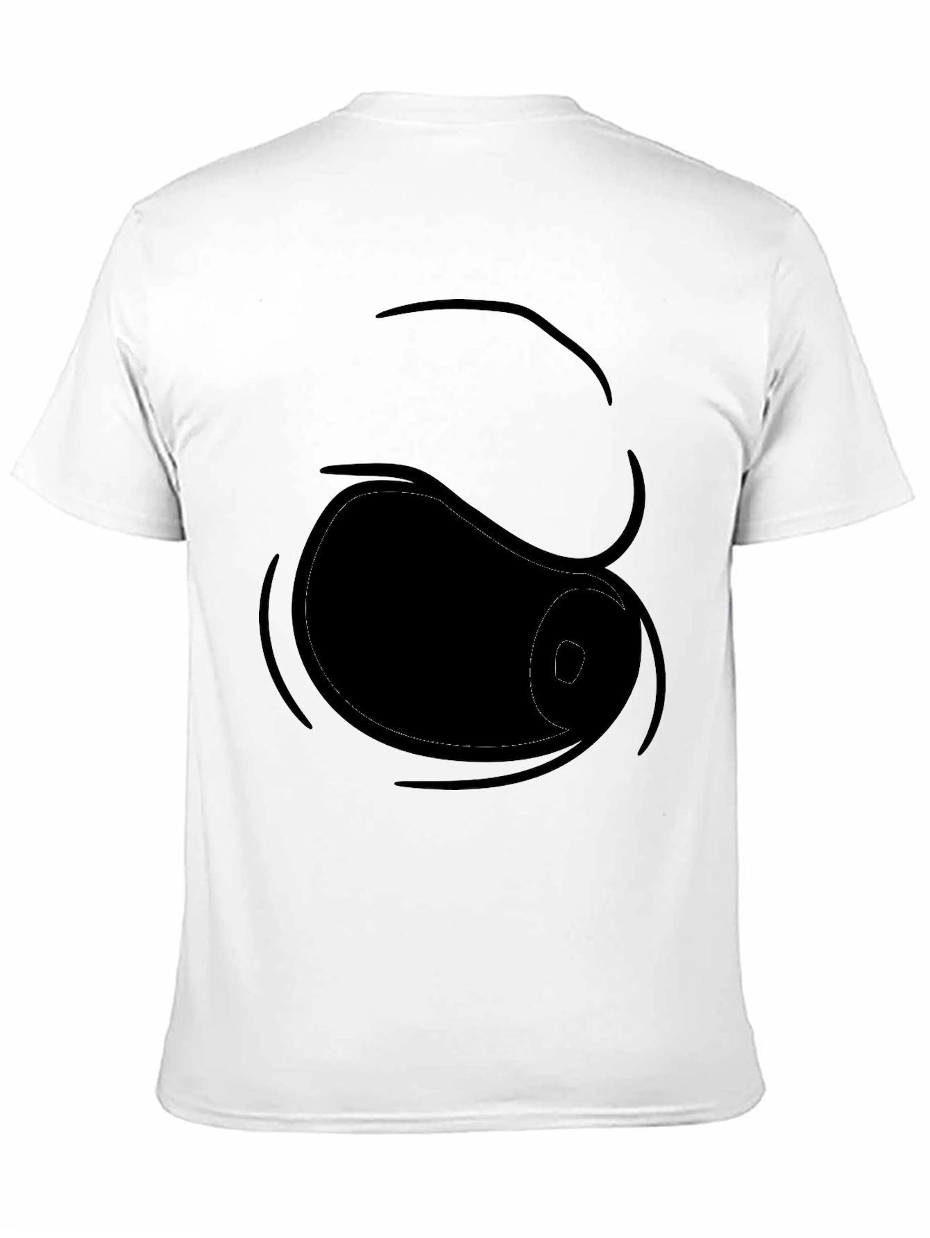 Black Funny Cartoon Eye Black T-Shirt view 11