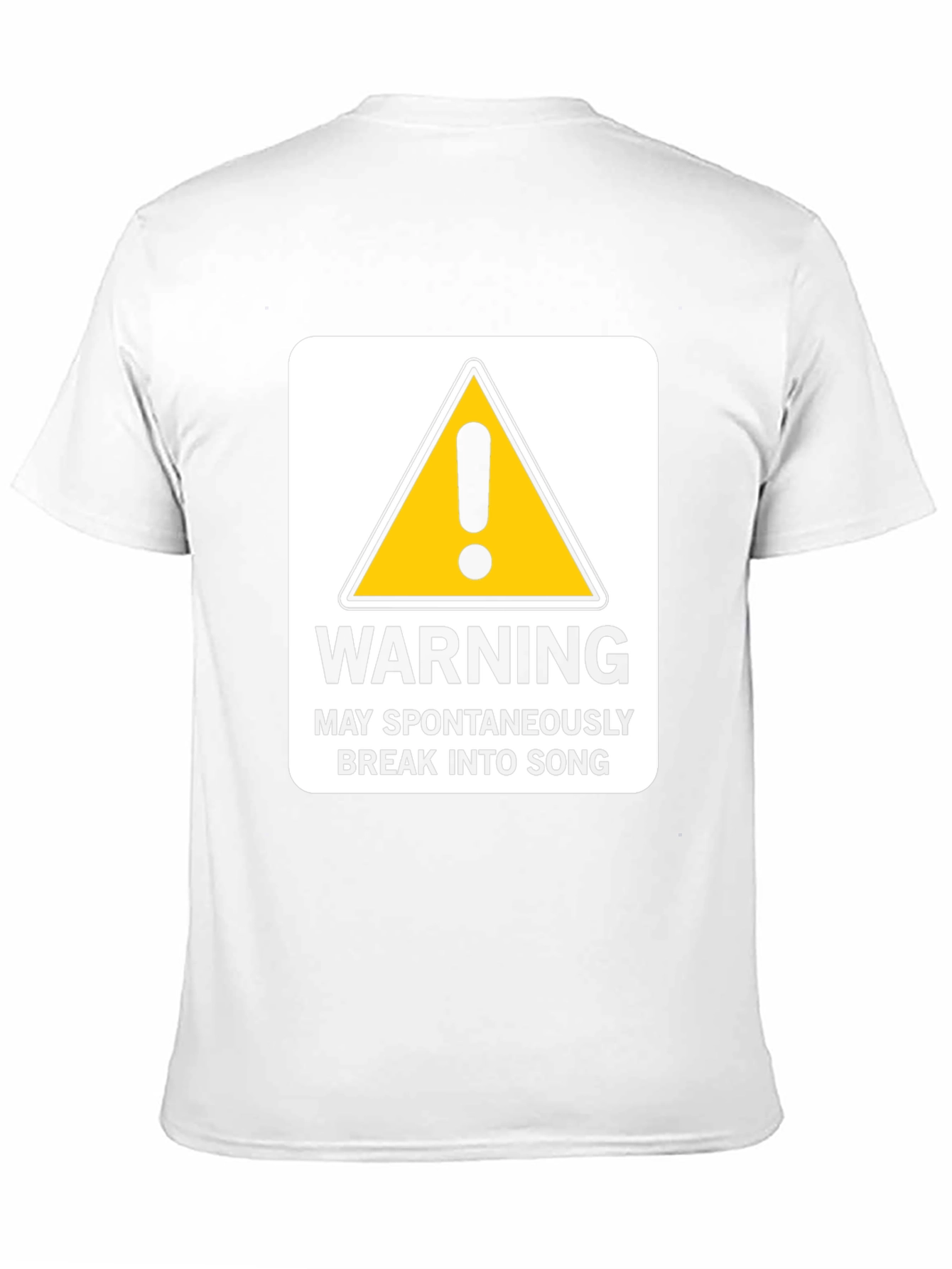Black Warning May Spontaneously Break Into Song - Funny T-Shirt view 11