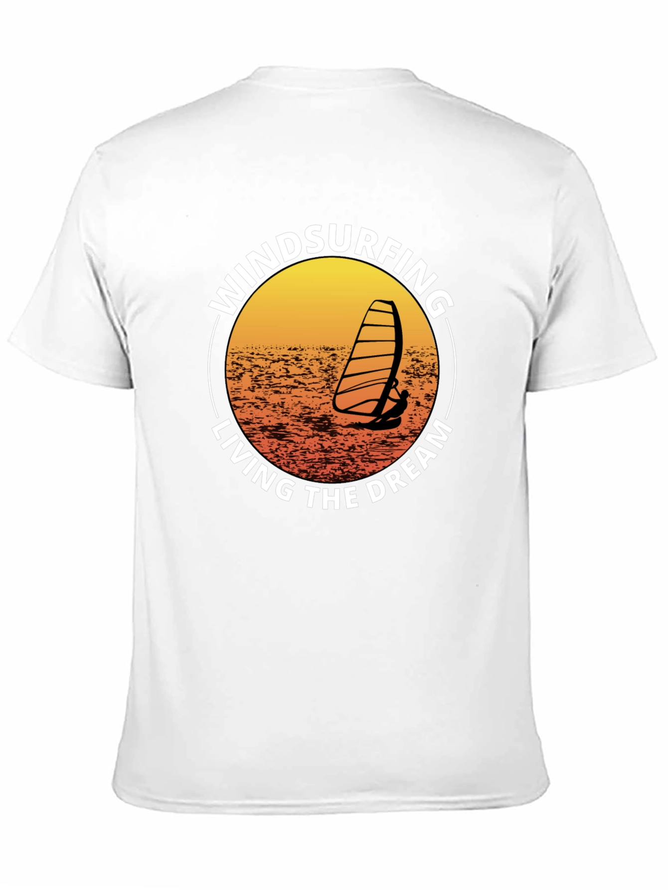 Black Windsurfing Living The Dream Graphic T-Shirt view 11