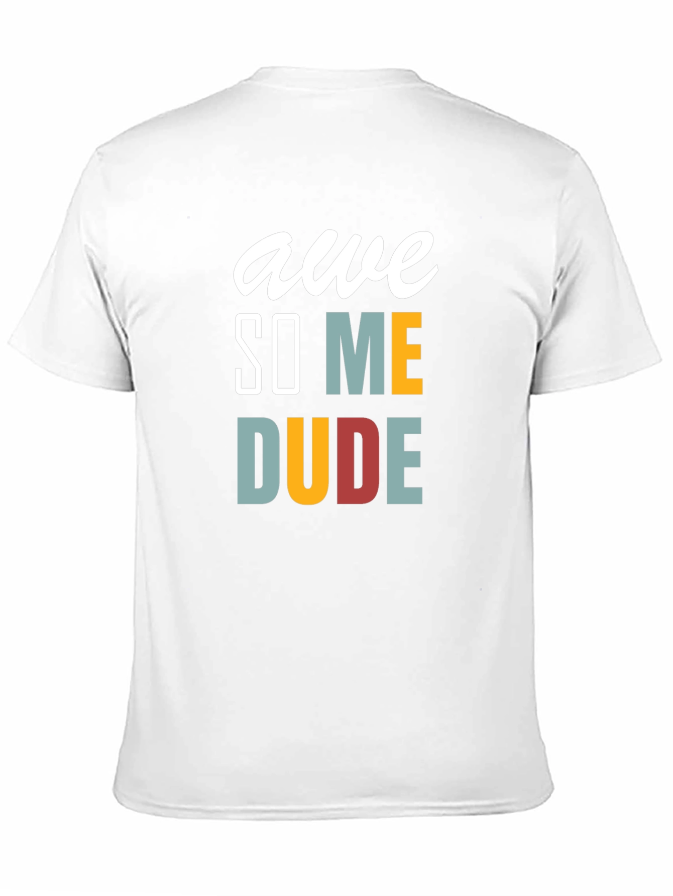 Black Awesome Dude Graphic Tee - Men's Black T-Shirt view 11
