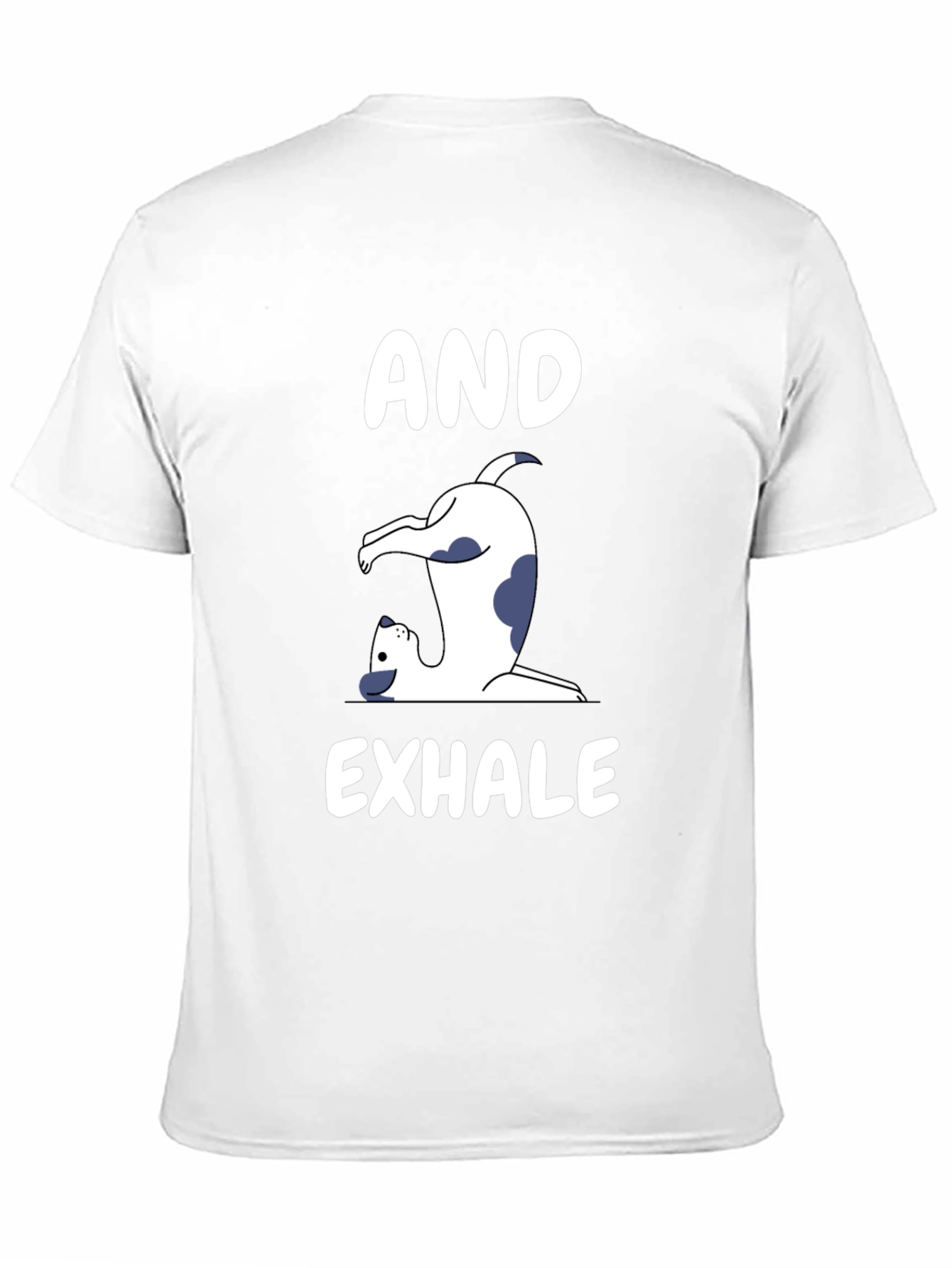 Black And Exhale Yoga Dog T-Shirt view 11