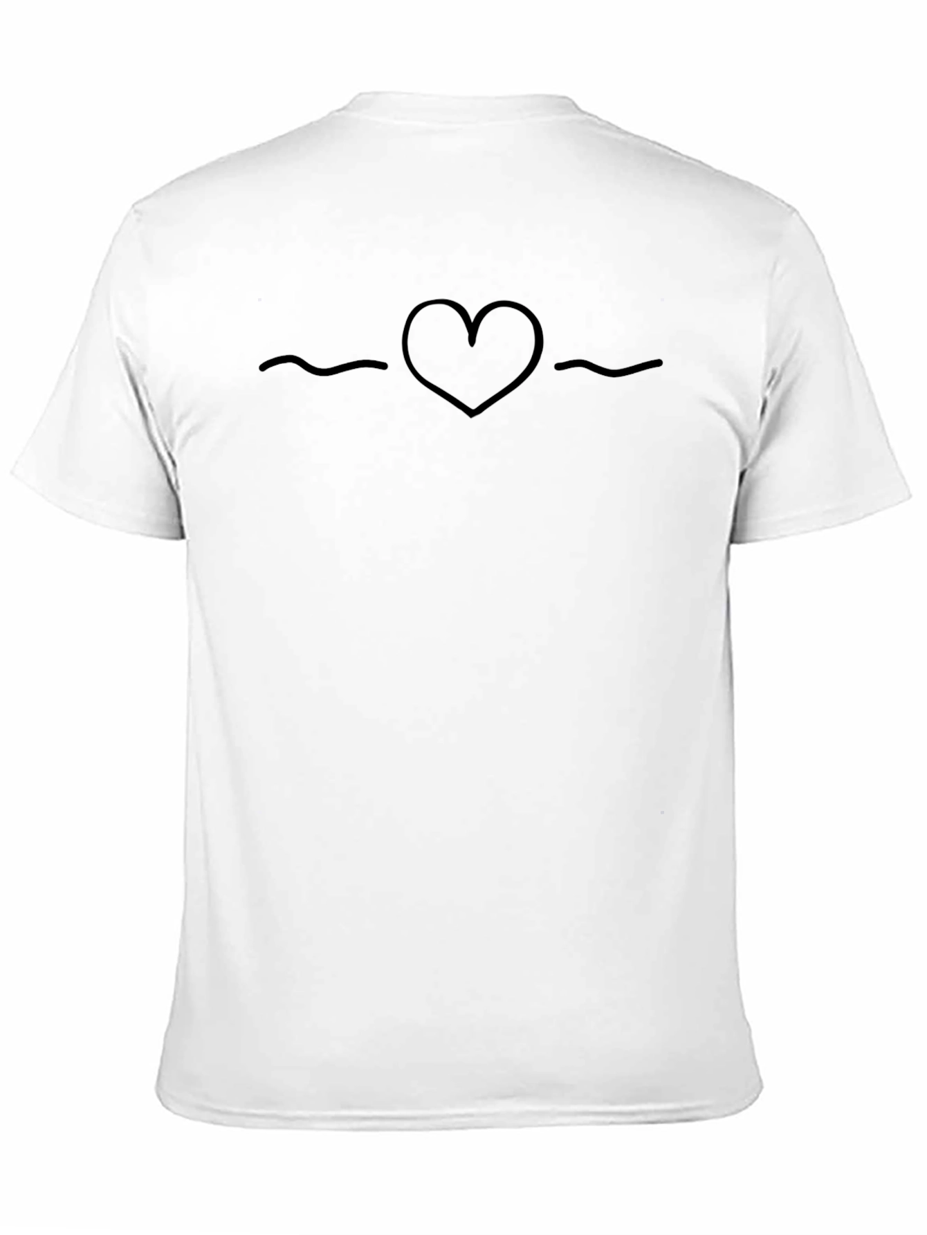 Black Heartbeat Graphic Tee - Modern Minimalist Style view 11