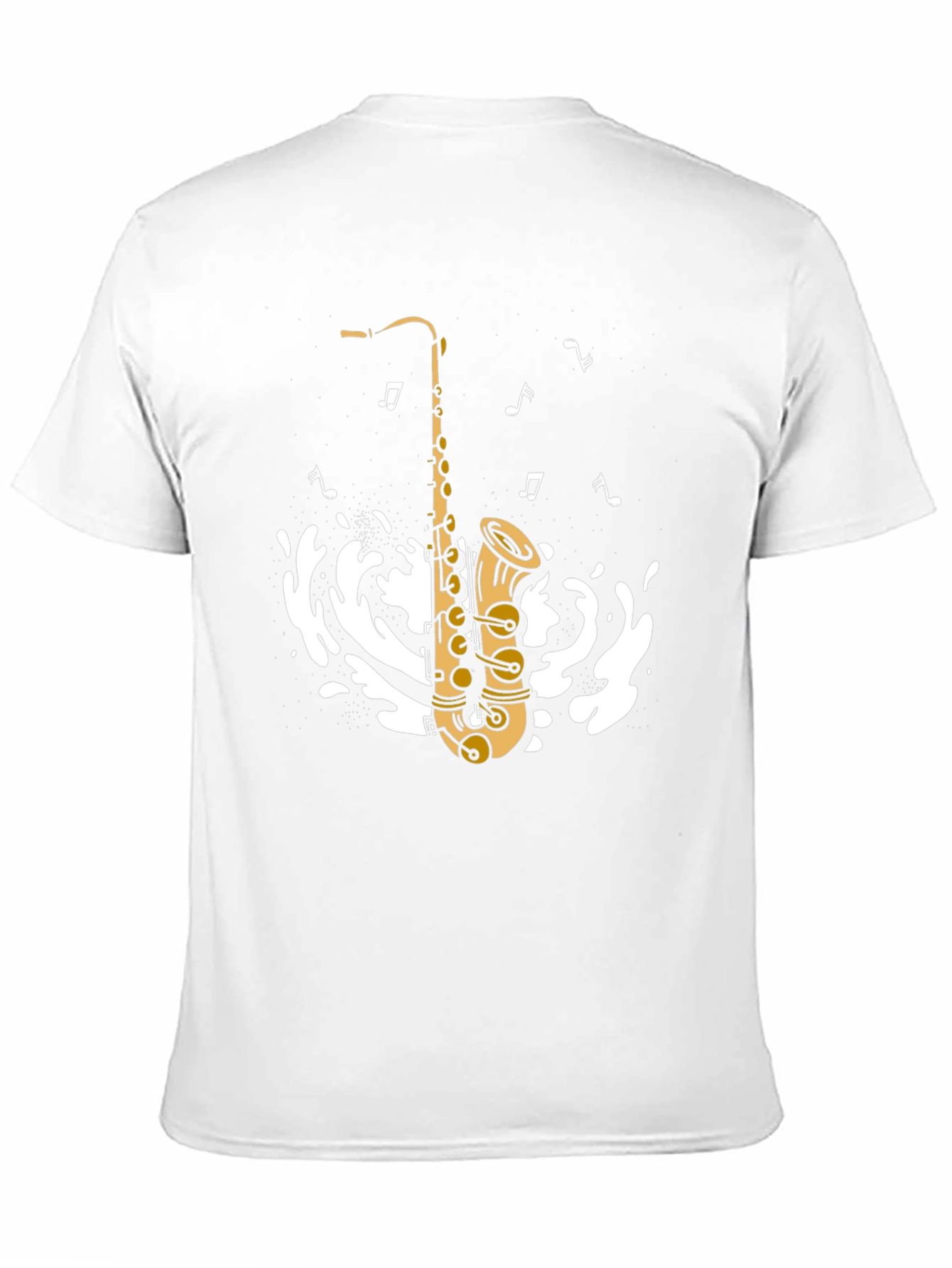 Black Saxophone Music T-Shirt - Stylish Cotton Tee for Music Lovers view 11