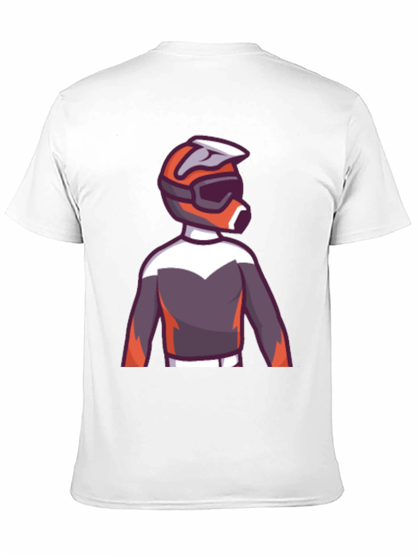 Black Cartoon Motocross Rider Graphic Tee - Black view 11
