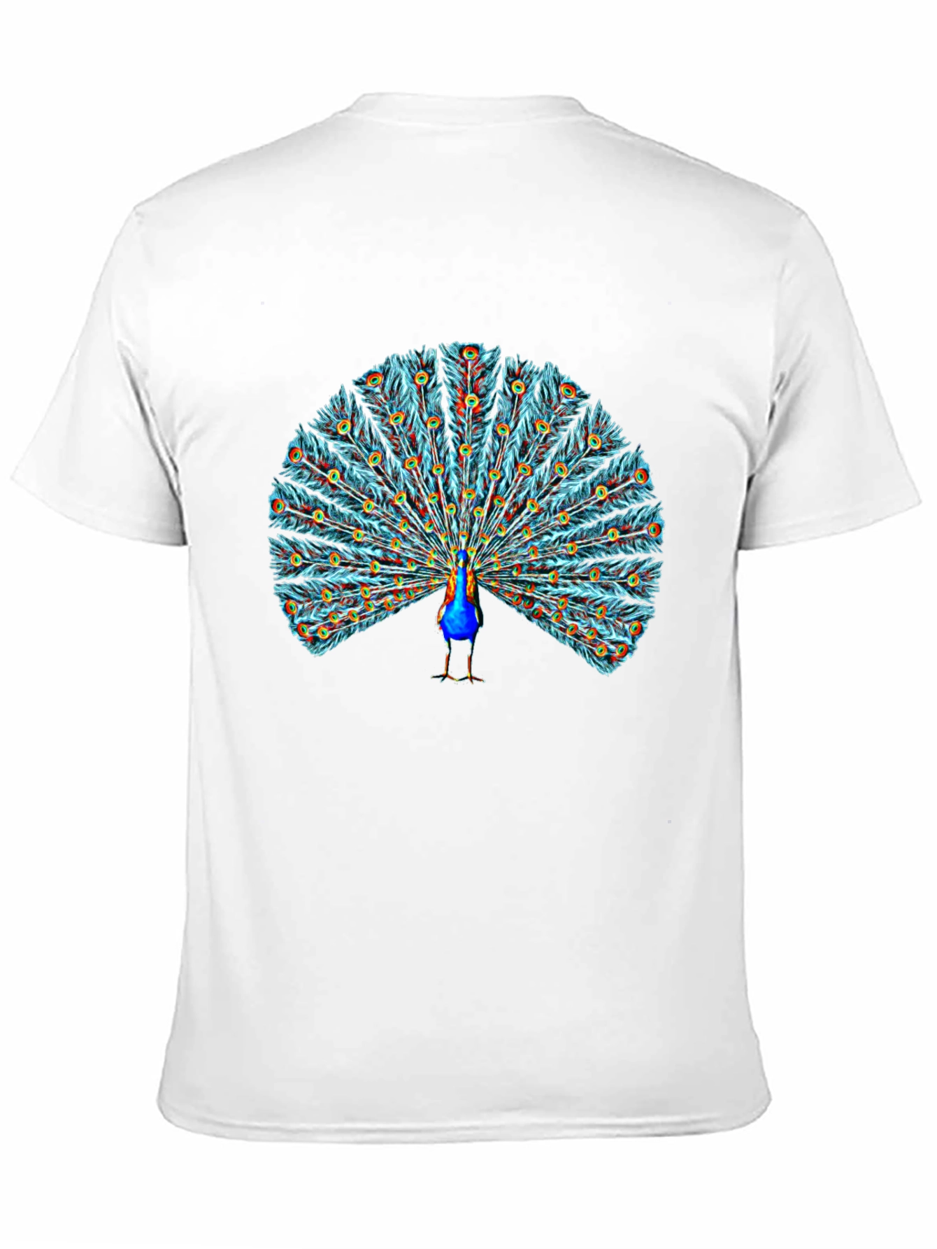 Black Peacock Graphic T-Shirt - Stylish Bird Design - 11