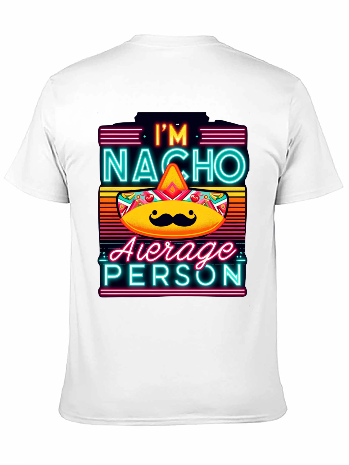 Black Nacho Average Person T-Shirt - Funny Novelty Tee view 11
