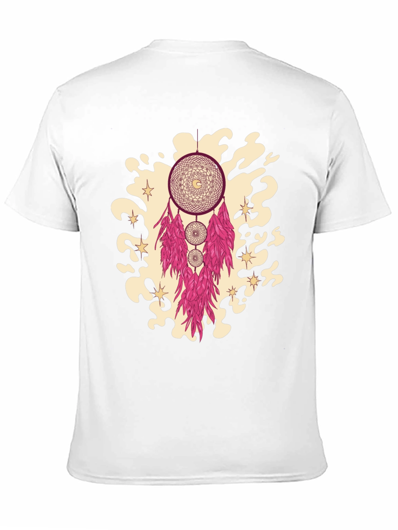 Black Dreamcatcher Graphic Tee - Stylish Black Cotton T-Shirt view 11