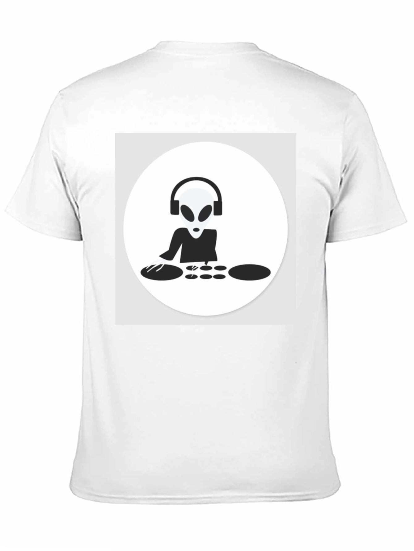 Black DJ Alien T-Shirt - Black Cotton Graphic Tee view 11