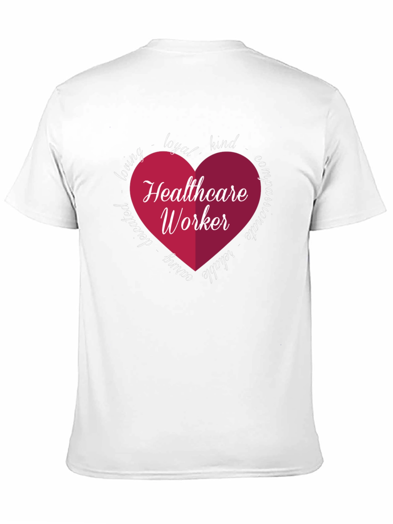 Black Healthcare Worker Heart Graphic Tee - Black view 11