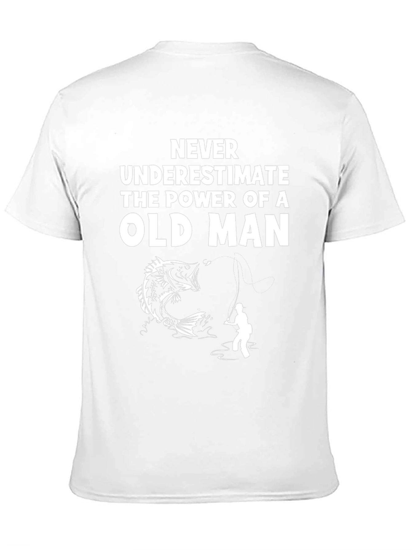 Black Never Underestimate Old Man Fishing T-Shirt view 11