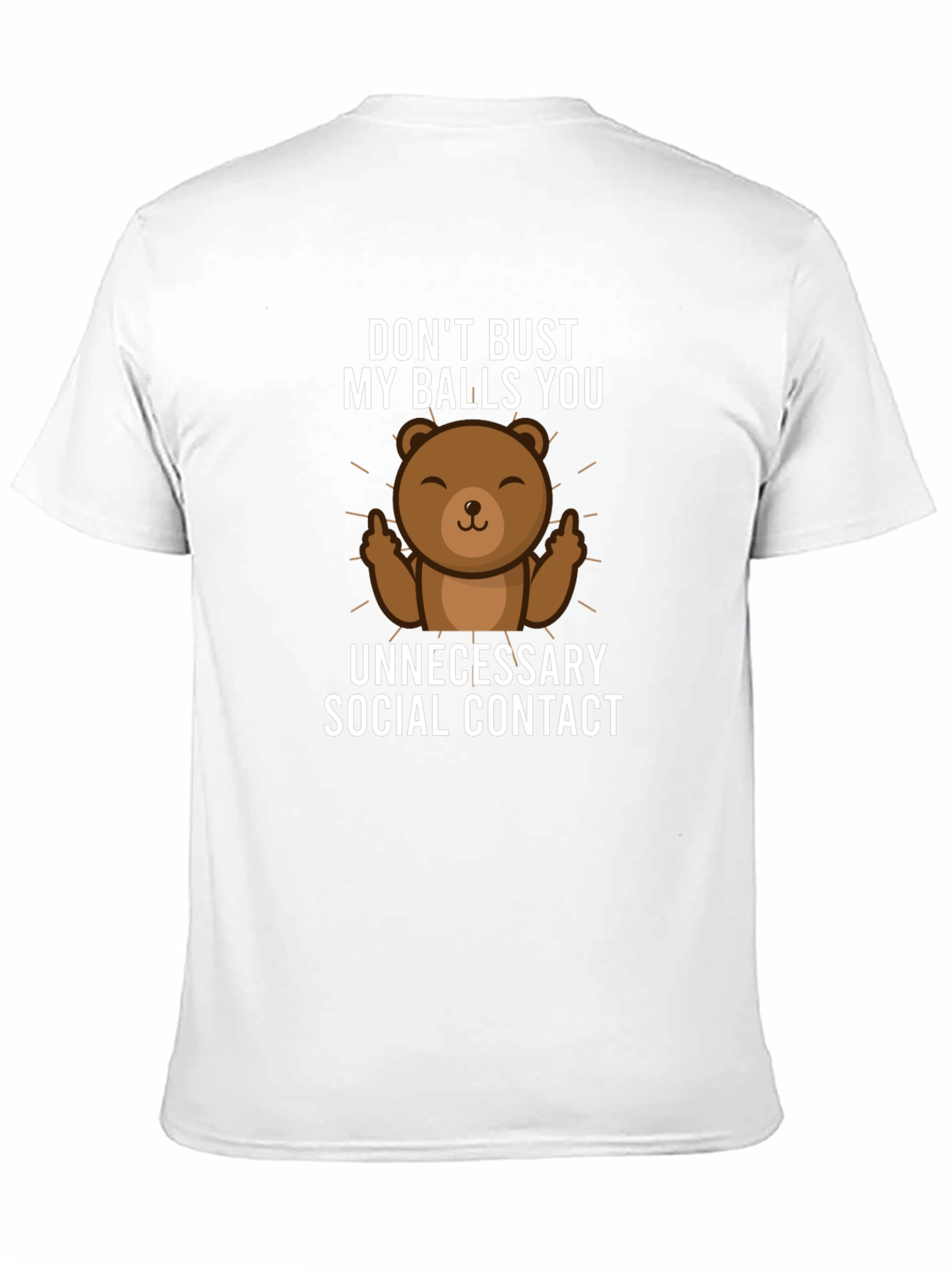 Black Don't Bust My Balls Bear Graphic T-Shirt view 11