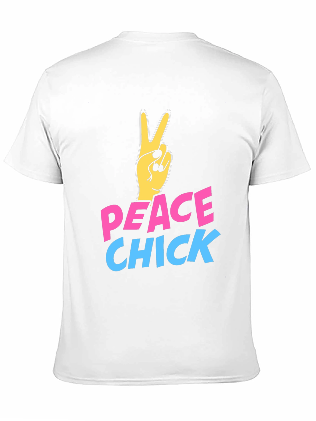 Black Peace Chick Graphic Tee - Black Cotton T-Shirt view 11