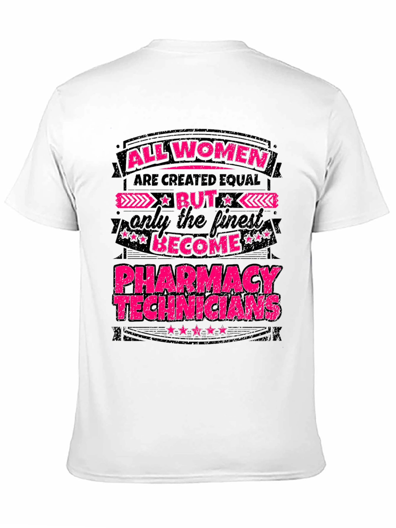 Black All Women Pharmacy Tech T-Shirt - Black Cotton Blend view 11