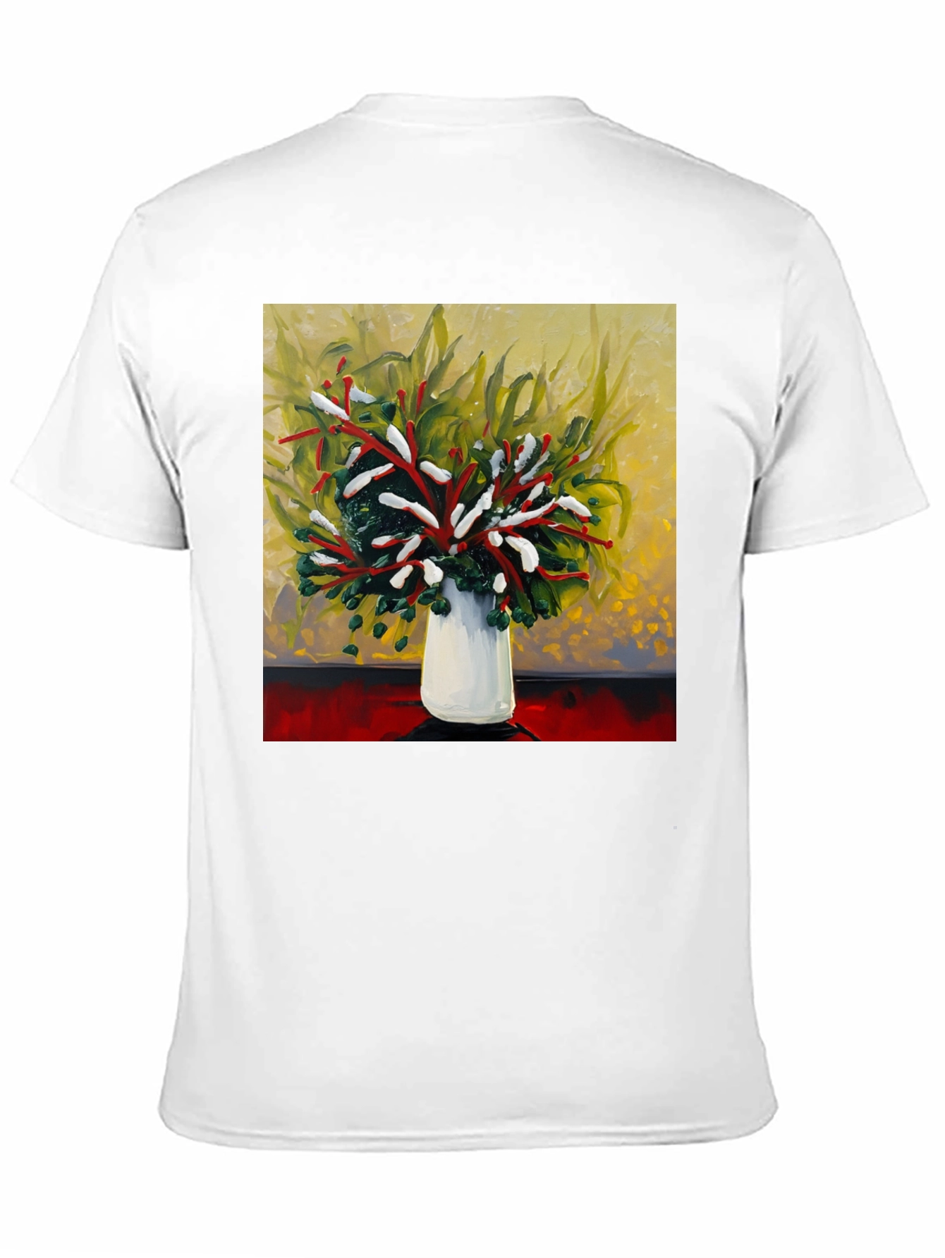 Black Floral Bouquet Graphic Tee - Abstract Art Shirt view 11