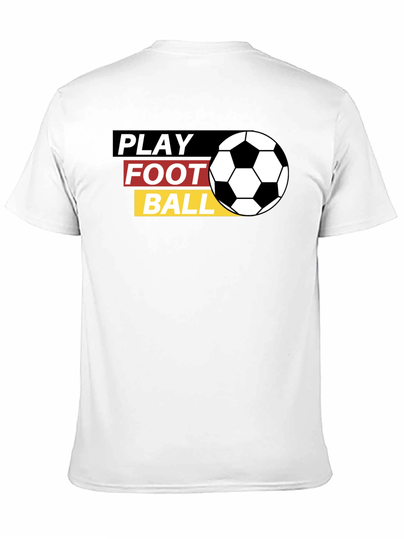 Black Play Football Graphic Tee - Black Cotton T-Shirt view 11
