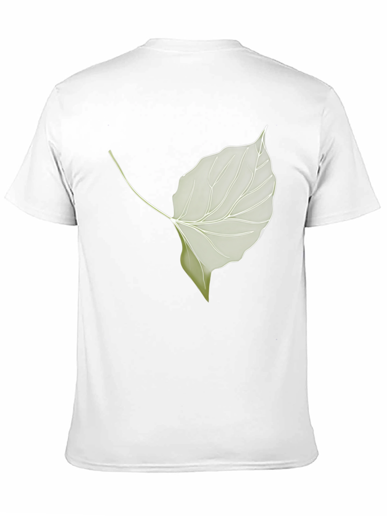 Black Leaf Print Black T-Shirt - Nature Inspired Style view 11