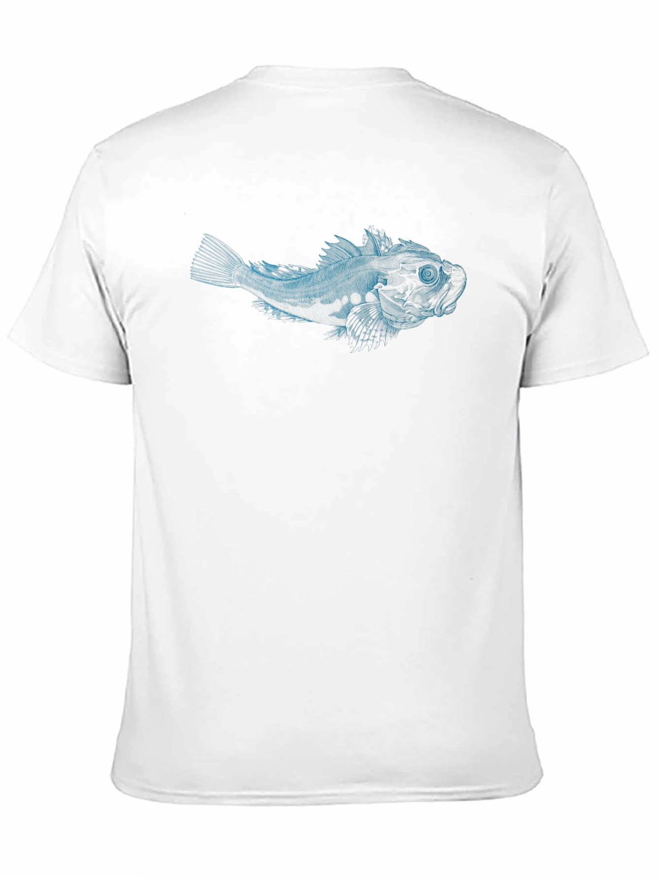 Black Cool Fish Graphic T-Shirt - Black Cotton Tee view 11