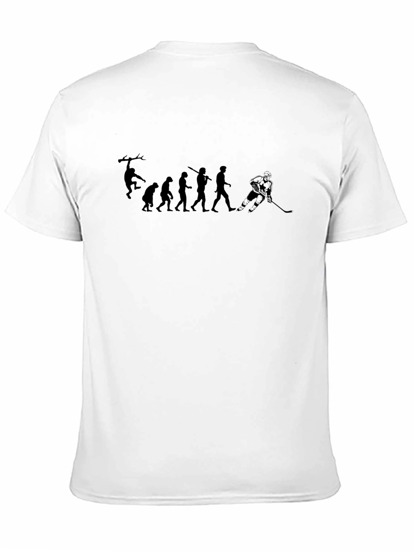 Black Evolution of Hockey Black T-Shirt view 11