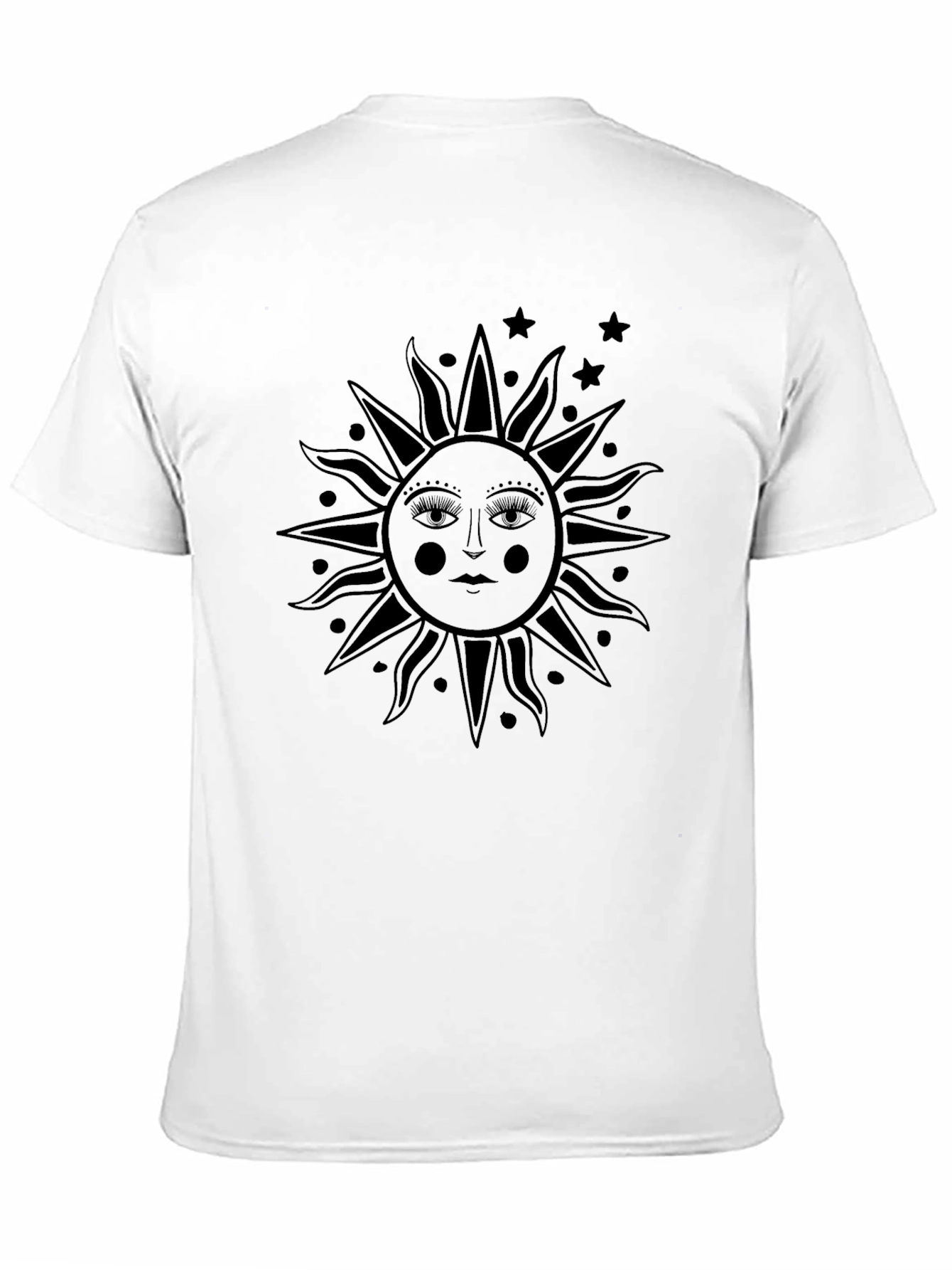 Black Mystic Sun Graphic T-Shirt - Unisex Black Tee view 11