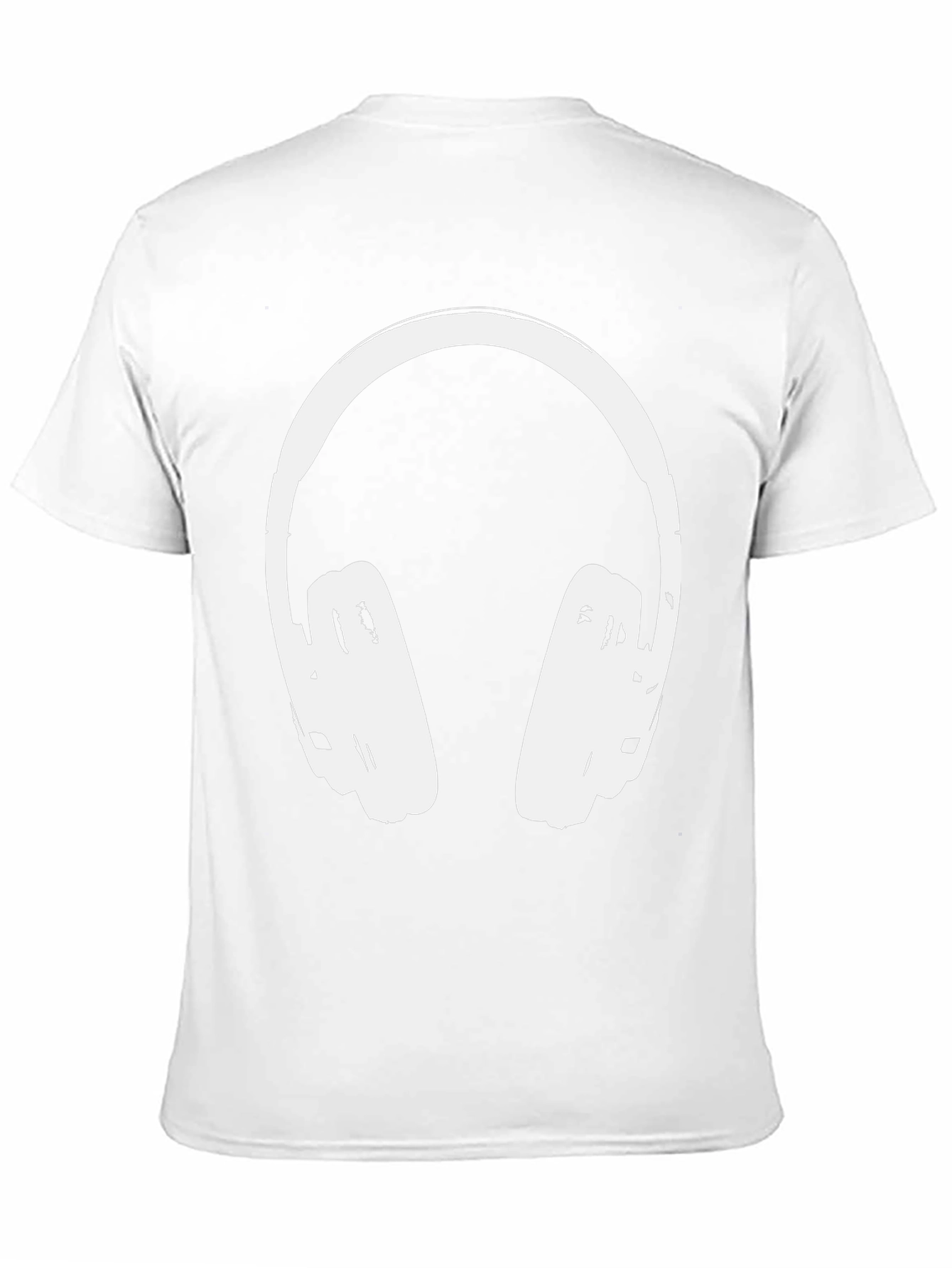 Black Cool Headphones Graphic Tee - Black Casual Shirt view 11