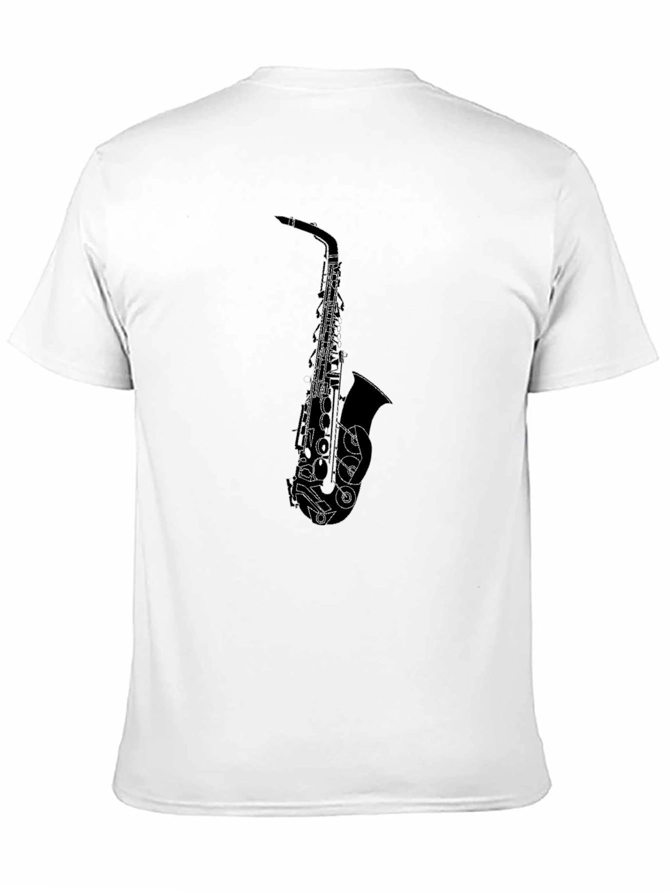 Black Saxophone Graphic Tee - Stylish Music Lover's Shirt view 11