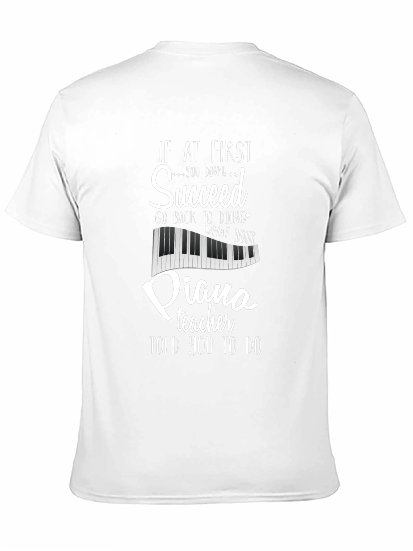 Black Piano Teacher Graphic T-Shirt - Music Lover Tee view 11