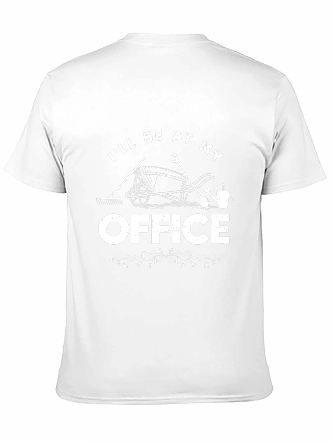 Black Gardener's Office T-Shirt - Black Cotton Graphic Tee view 11