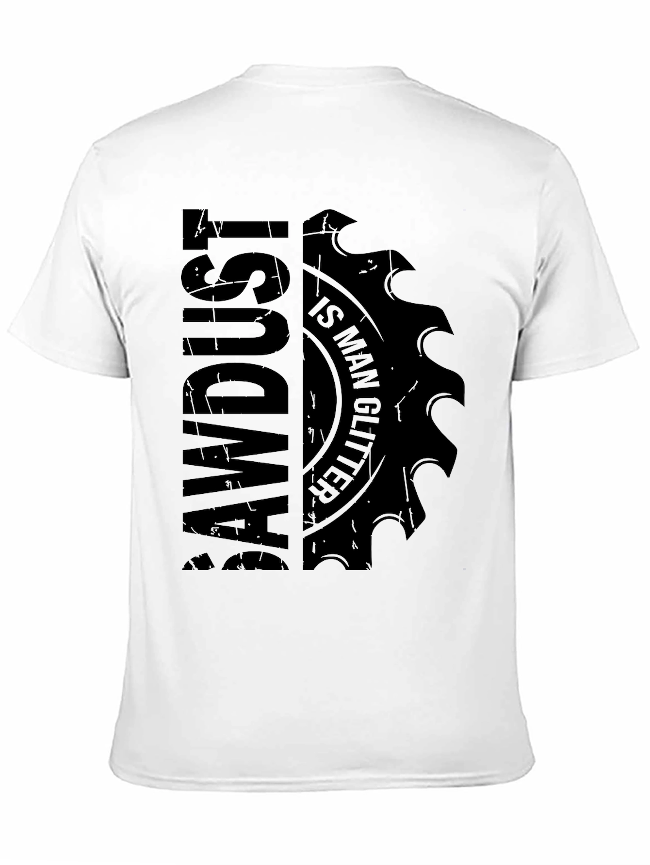 Black Sawdust is Man Glitter T-Shirt - Black Graphic Tee view 11