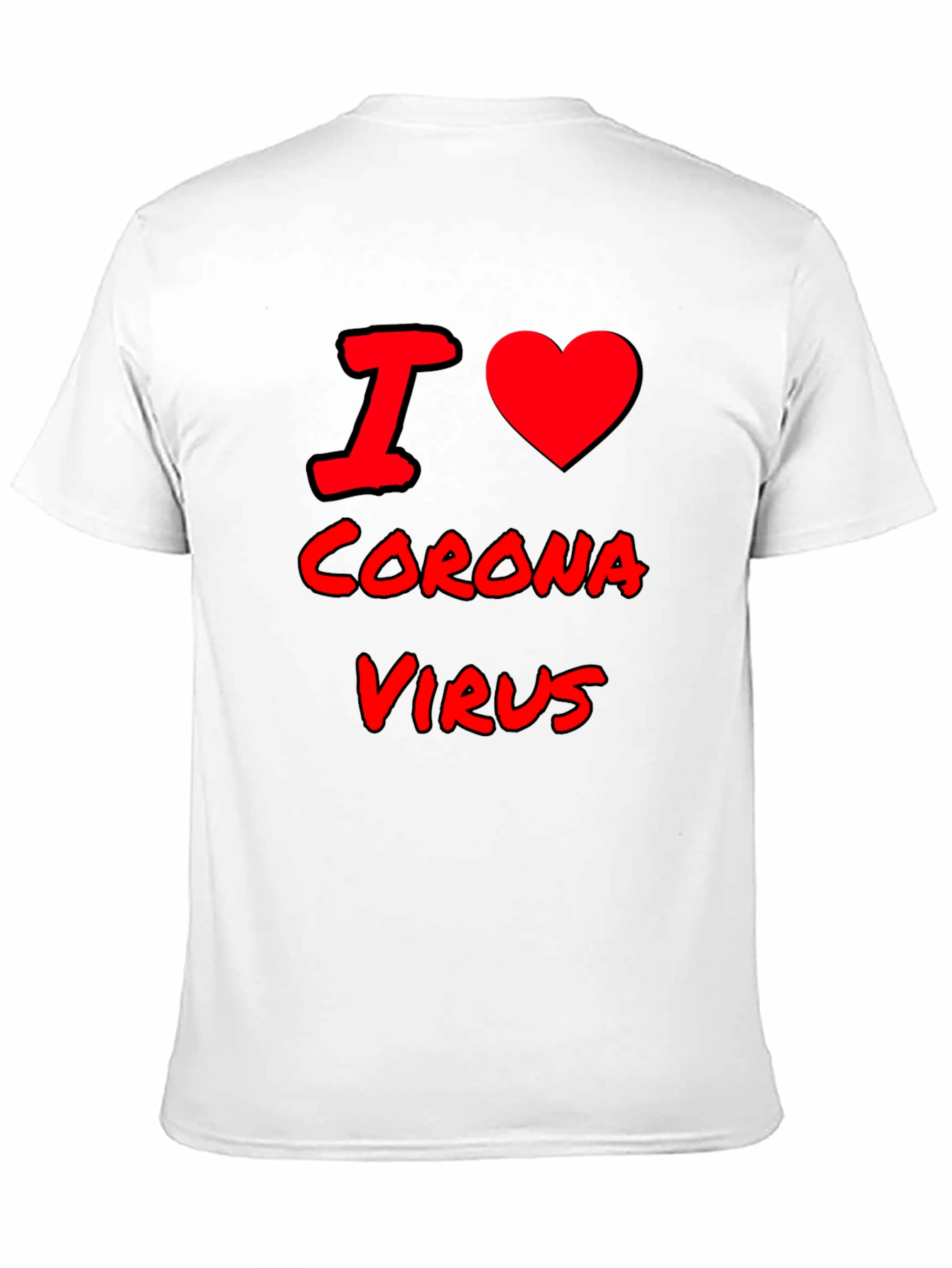 Black I Love Coronavirus Graphic Tee - Black view 11