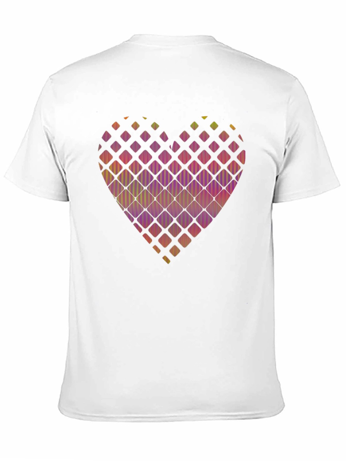 Black Heart Pattern Black T-Shirt view 11