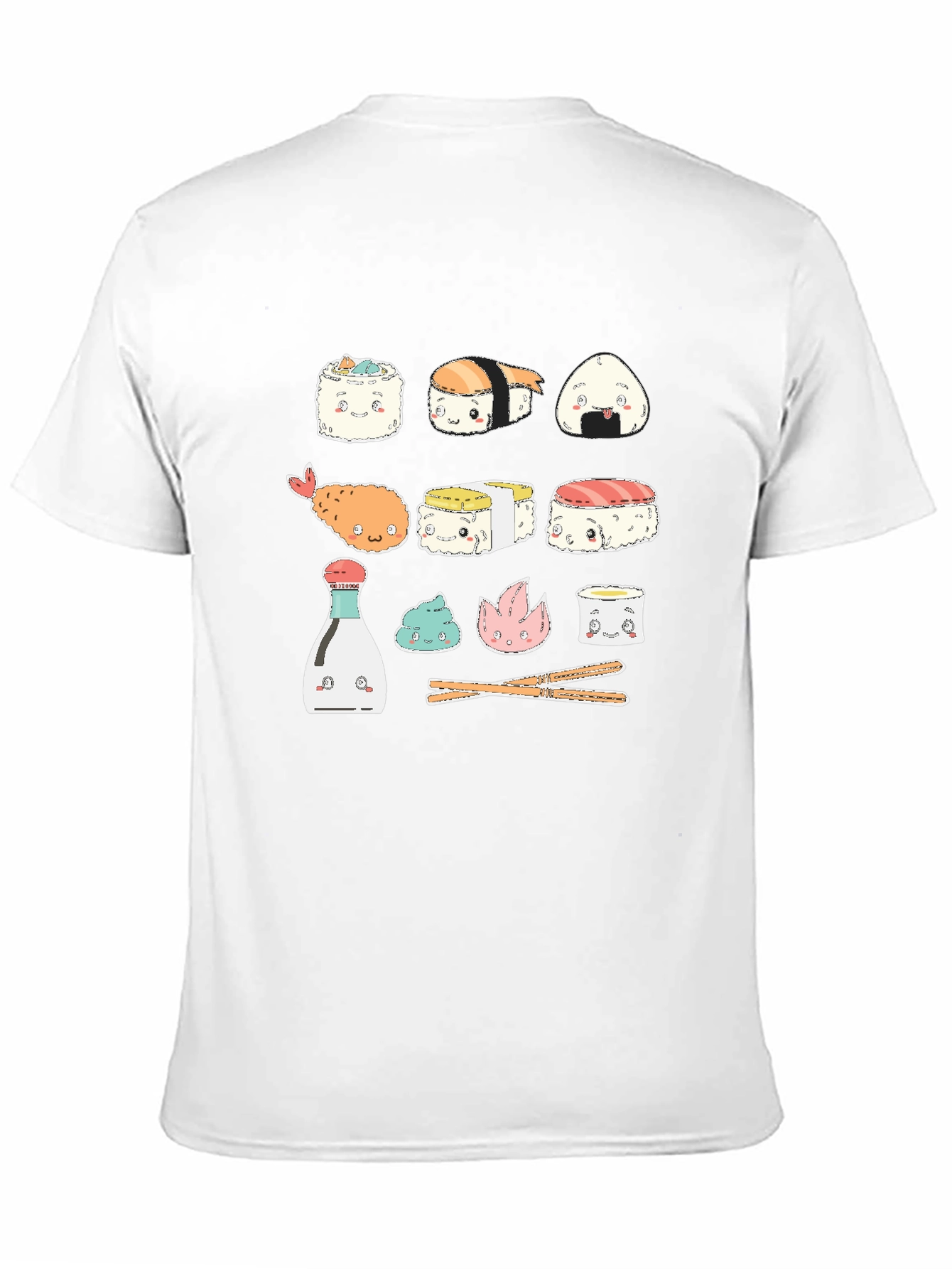 Black Kawaii Sushi T-Shirt - Cute Japanese Food Tee view 11
