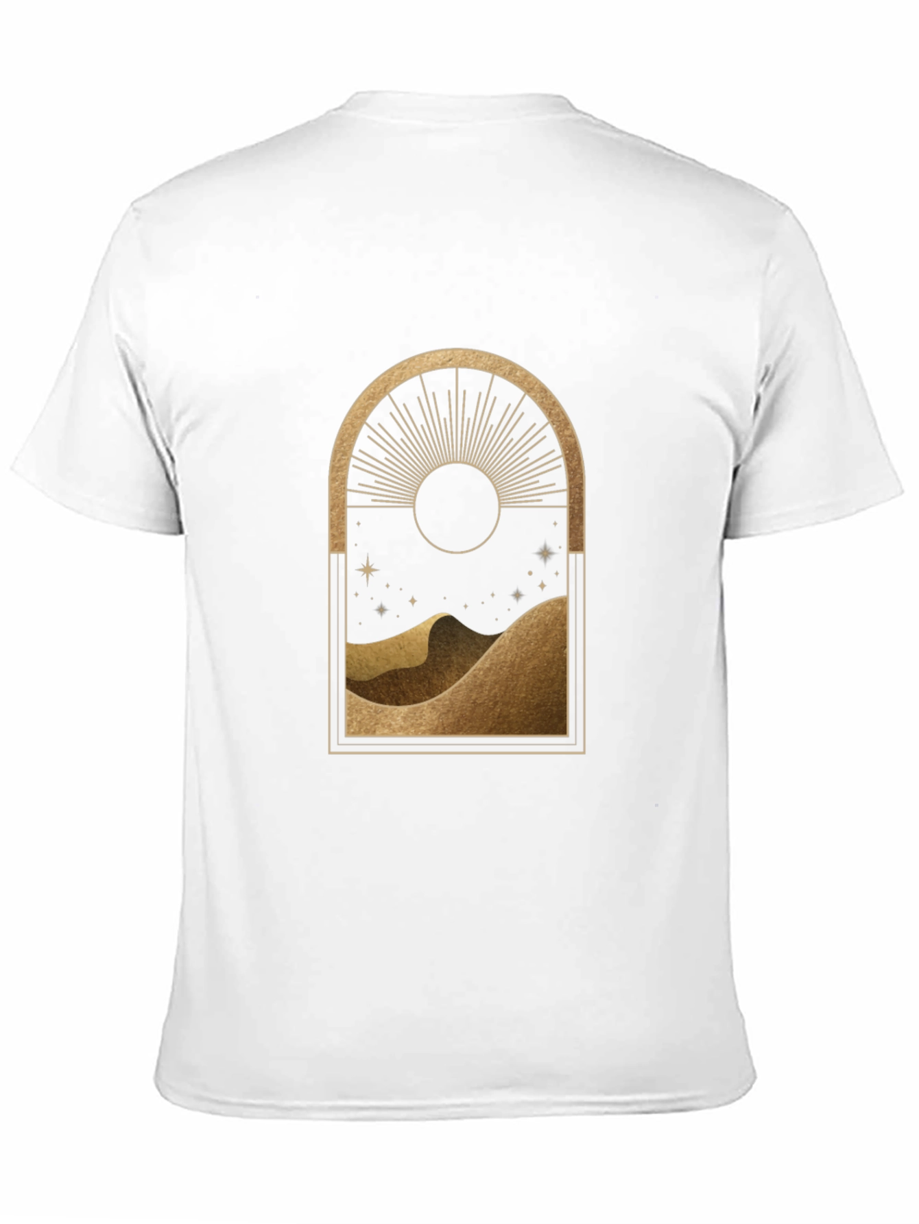 Black Mystic Desert Graphic Black Tee view 11