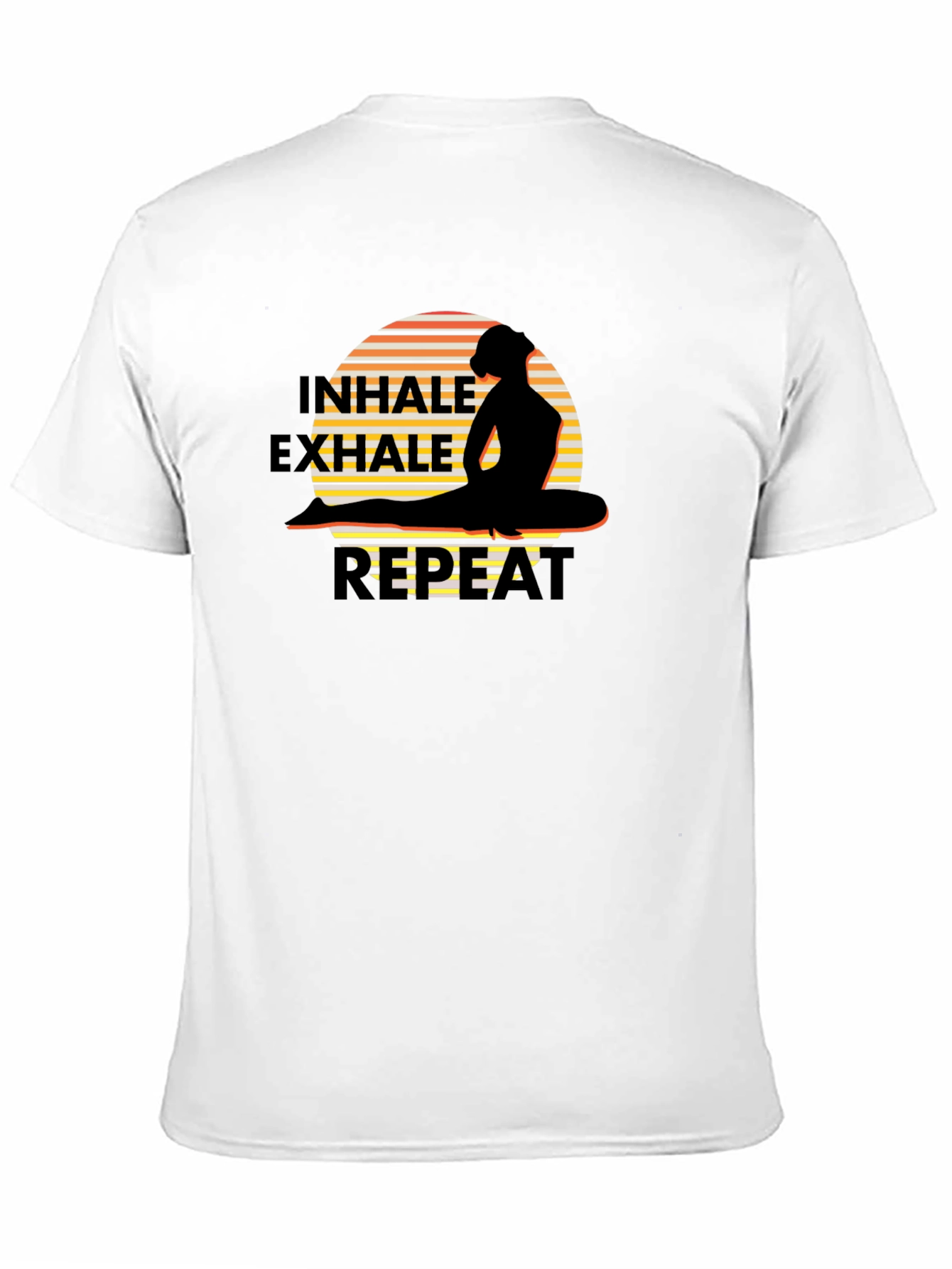 Black Inhale Exhale Repeat Yoga T-Shirt view 11